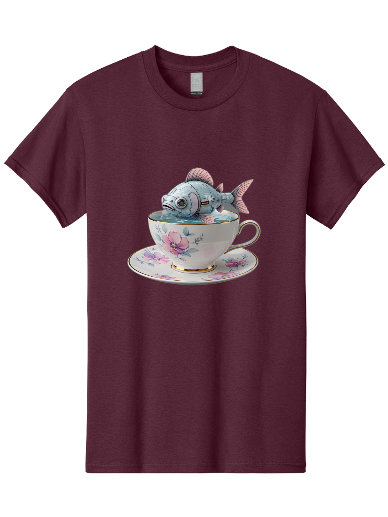 Fish-In-Teacup-3 Men'S Graphic Tee, 100% Cotton, Comfortable Casual Summer Wear, Machine Washable, Vintage Camera, Old Camera, Antique Camera, Black Camera, Classic Photography, Photography Equipment, Nostalgic Device, Film Camera, Camera Art Bak556