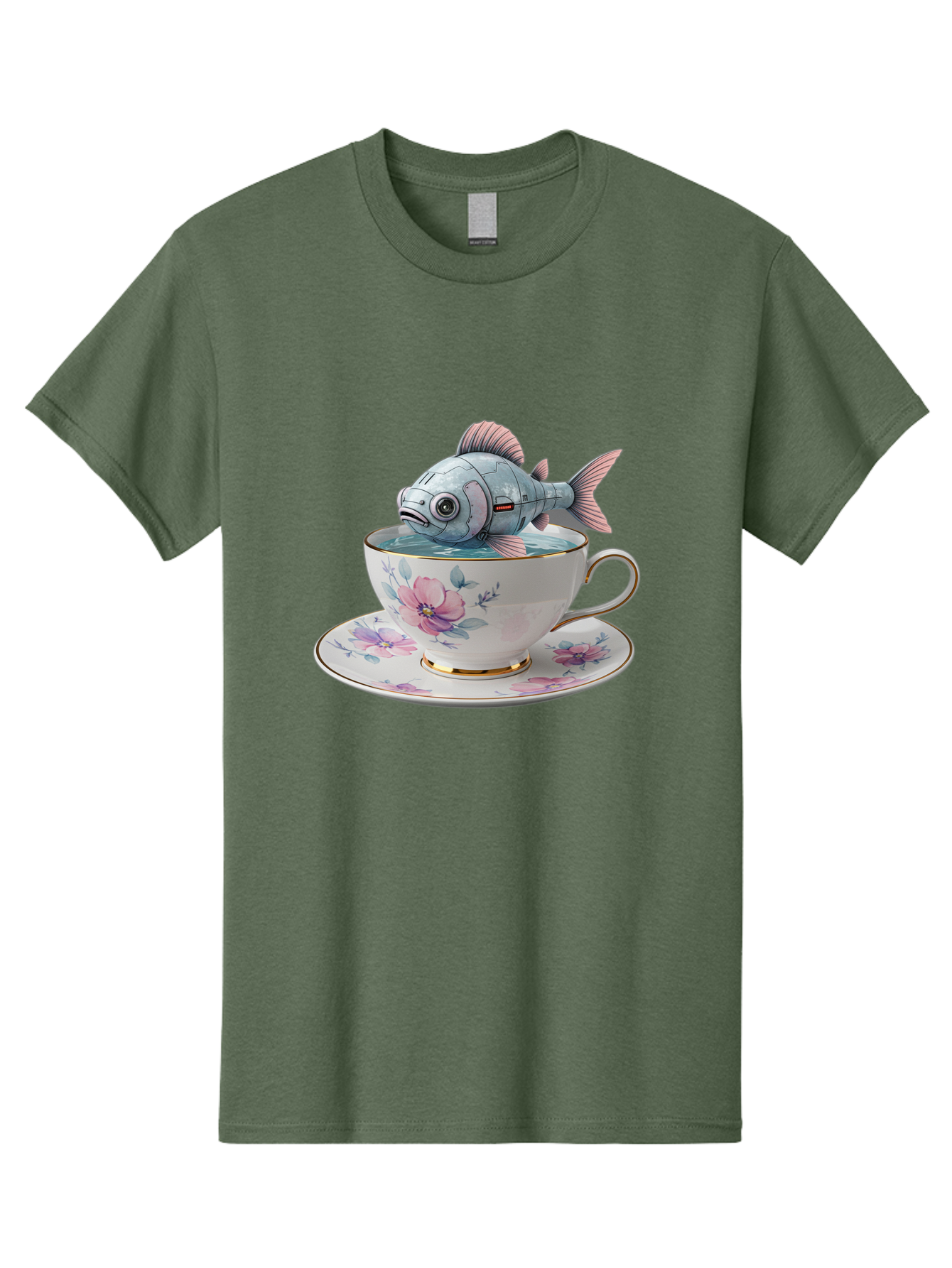 Fish-In-Teacup-3 Men'S Graphic Tee, 100% Cotton, Comfortable Casual Summer Wear, Machine Washable, Vintage Camera, Old Camera, Antique Camera, Black Camera, Classic Photography, Photography Equipment, Nostalgic Device, Film Camera, Camera Art Bak556