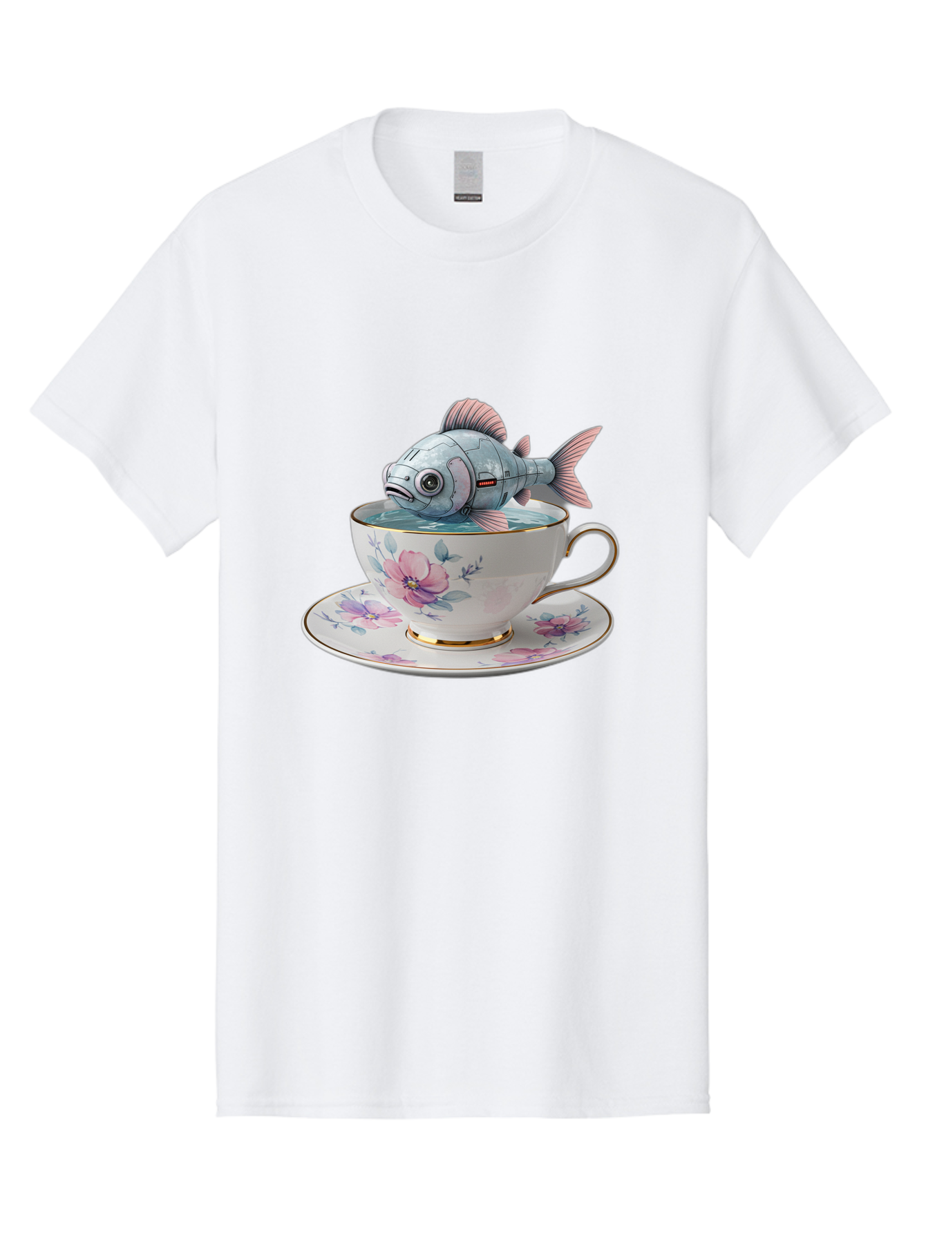 Fish-In-Teacup-3 Men'S Graphic Tee, 100% Cotton, Comfortable Casual Summer Wear, Machine Washable, Vintage Camera, Old Camera, Antique Camera, Black Camera, Classic Photography, Photography Equipment, Nostalgic Device, Film Camera, Camera Art Bak556