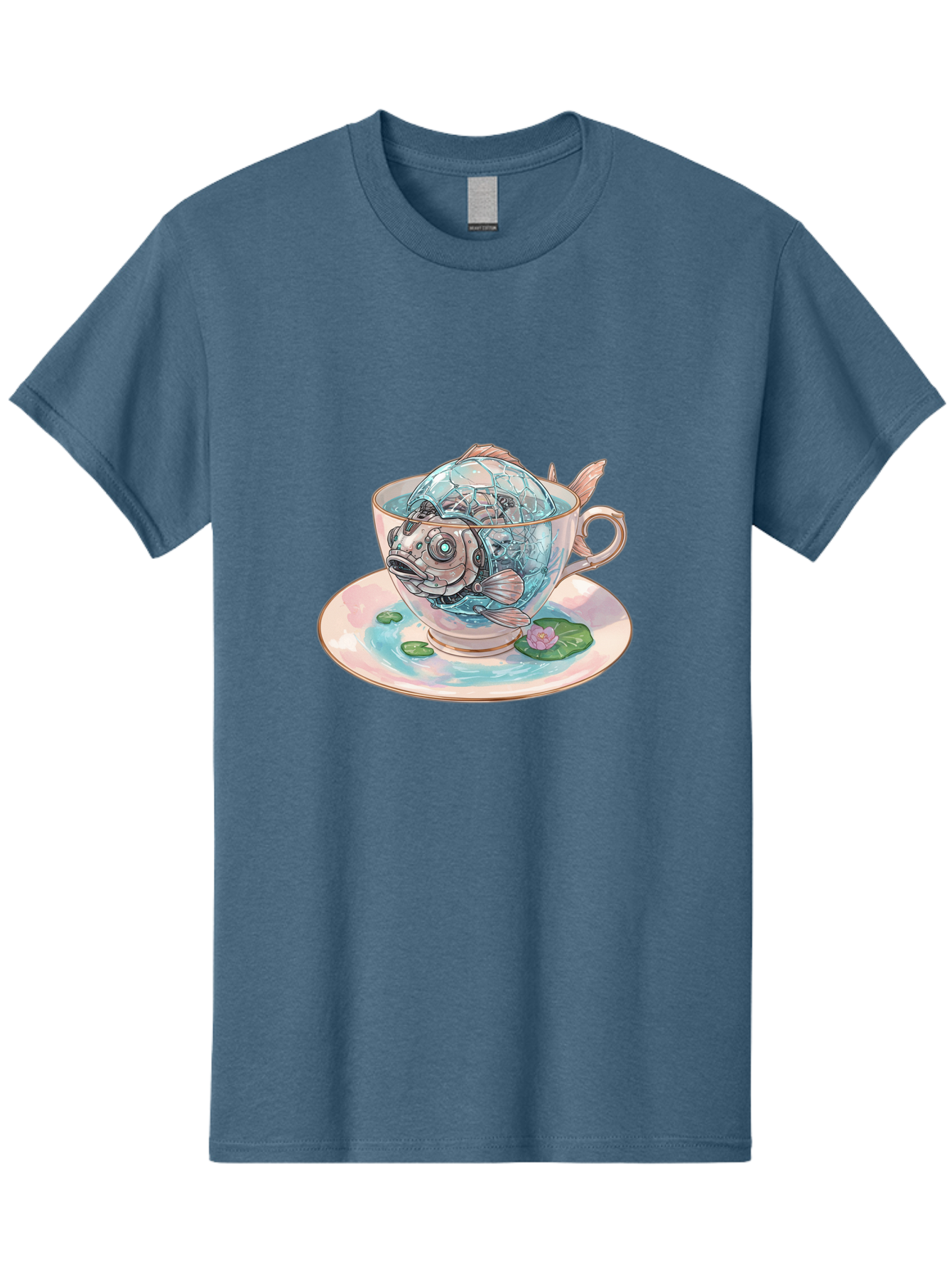 Fish-In-Teacup-4 Men'S Graphic Tee, 100% Cotton, Comfortable Casual Summer Wear, Machine Washable, Vintage Camera, Old Camera, Antique Camera, Black Camera, Classic Photography, Photography Equipment, Nostalgic Device, Film Camera, Camera Art Bak557