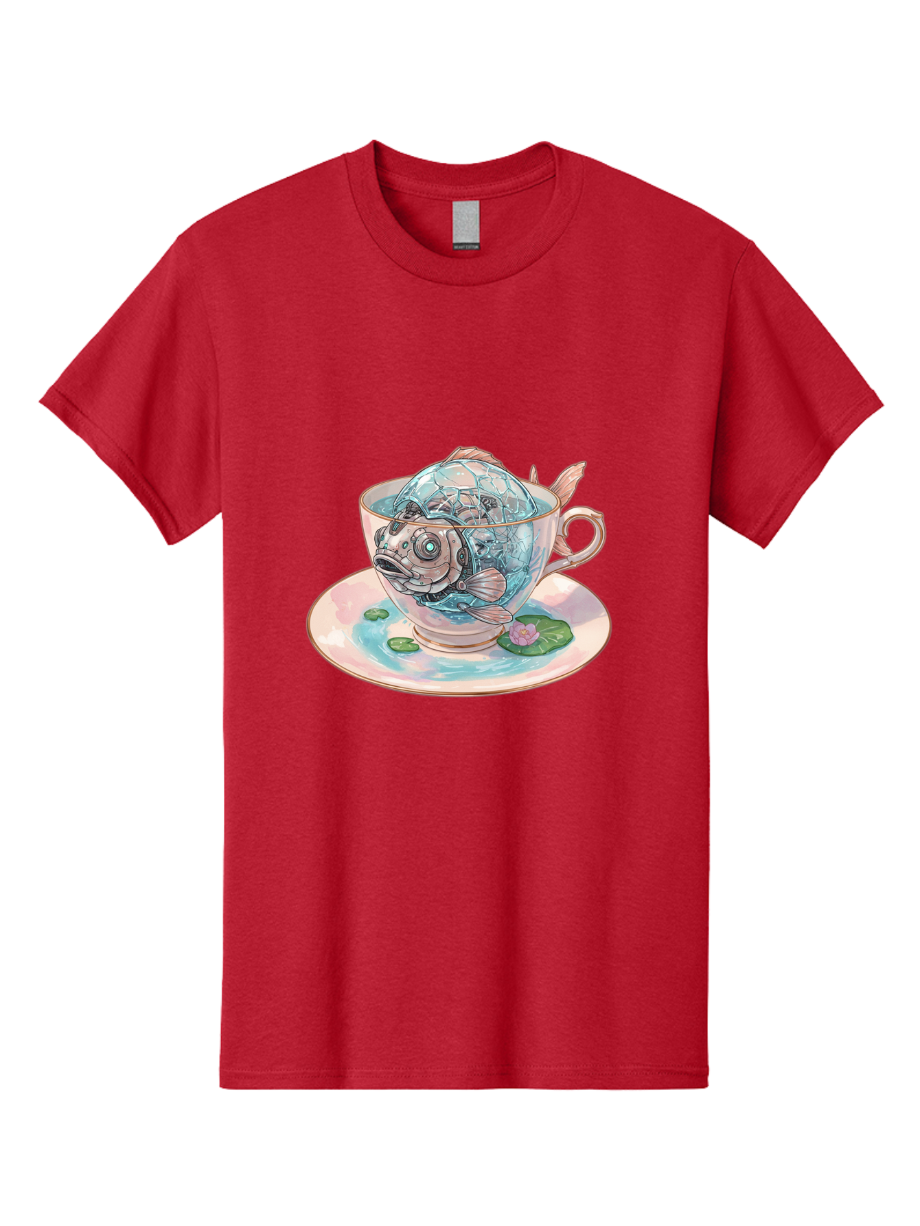 Fish-In-Teacup-4 Men'S Graphic Tee, 100% Cotton, Comfortable Casual Summer Wear, Machine Washable, Vintage Camera, Old Camera, Antique Camera, Black Camera, Classic Photography, Photography Equipment, Nostalgic Device, Film Camera, Camera Art Bak557