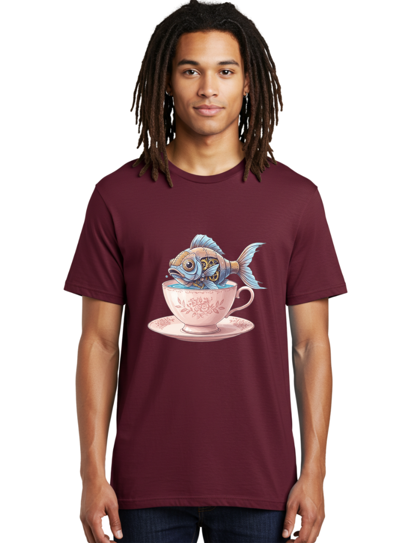 Fish-In-Teacup Men'S Graphic Tee, 100% Cotton, Comfortable Casual Summer Wear, Machine Washable, Vintage Camera, Old Camera, Antique Camera, Black Camera, Classic Photography, Photography Equipment, Nostalgic Device, Film Camera, Camera Art Bak558