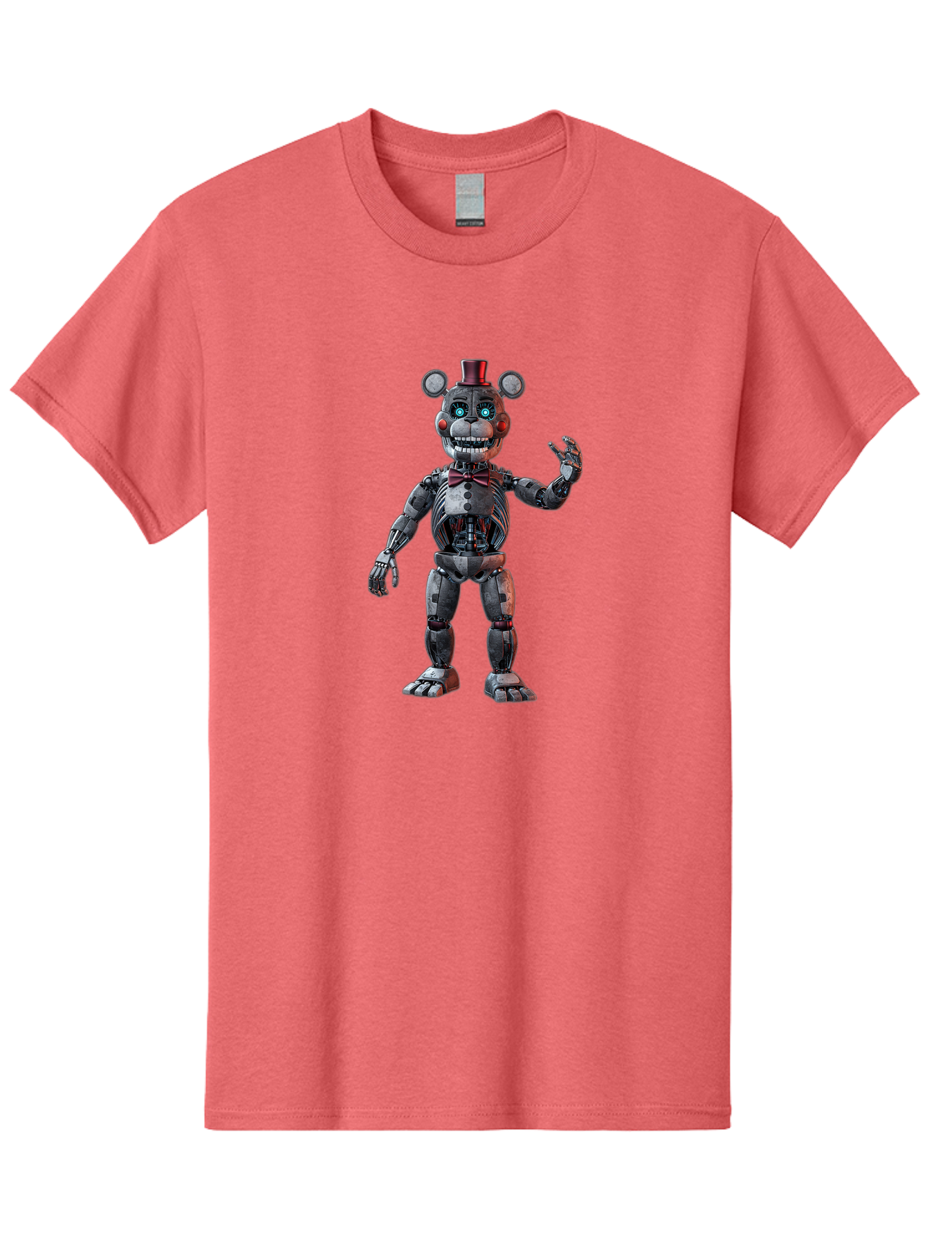 Five-Nights-At-Freddy-S-Endoskeleton Men'S Graphic Tee, 100% Cotton, Comfortable Casual Summer Wear, Machine Washable, Vintage Camera, Old Camera, Antique Camera, Black Camera, Classic Photography, Photography Equipment, Nostalgic Device, Bak564
