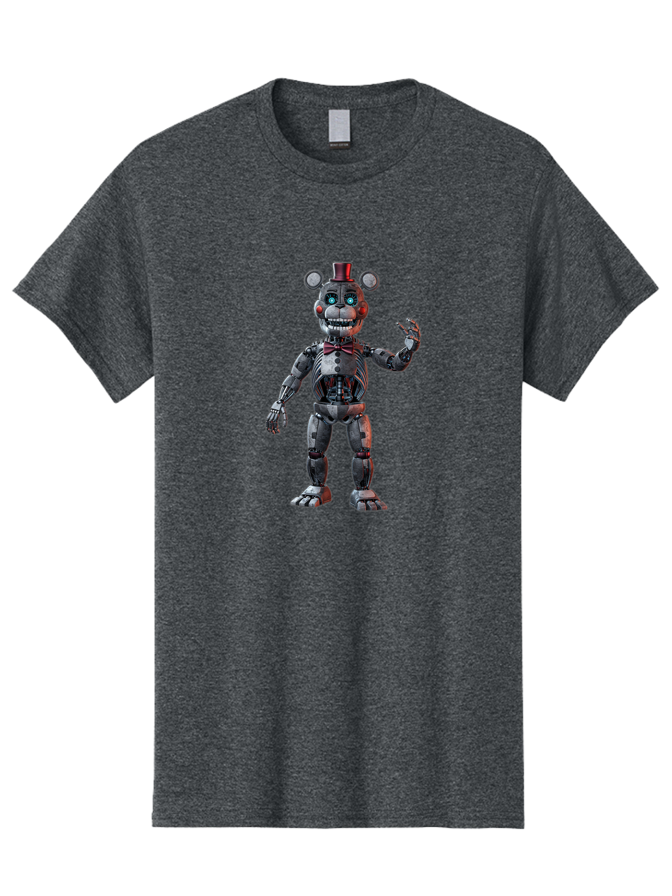Five-Nights-At-Freddy-S-Endoskeleton Men'S Graphic Tee, 100% Cotton, Comfortable Casual Summer Wear, Machine Washable, Vintage Camera, Old Camera, Antique Camera, Black Camera, Classic Photography, Photography Equipment, Nostalgic Device, Bak564
