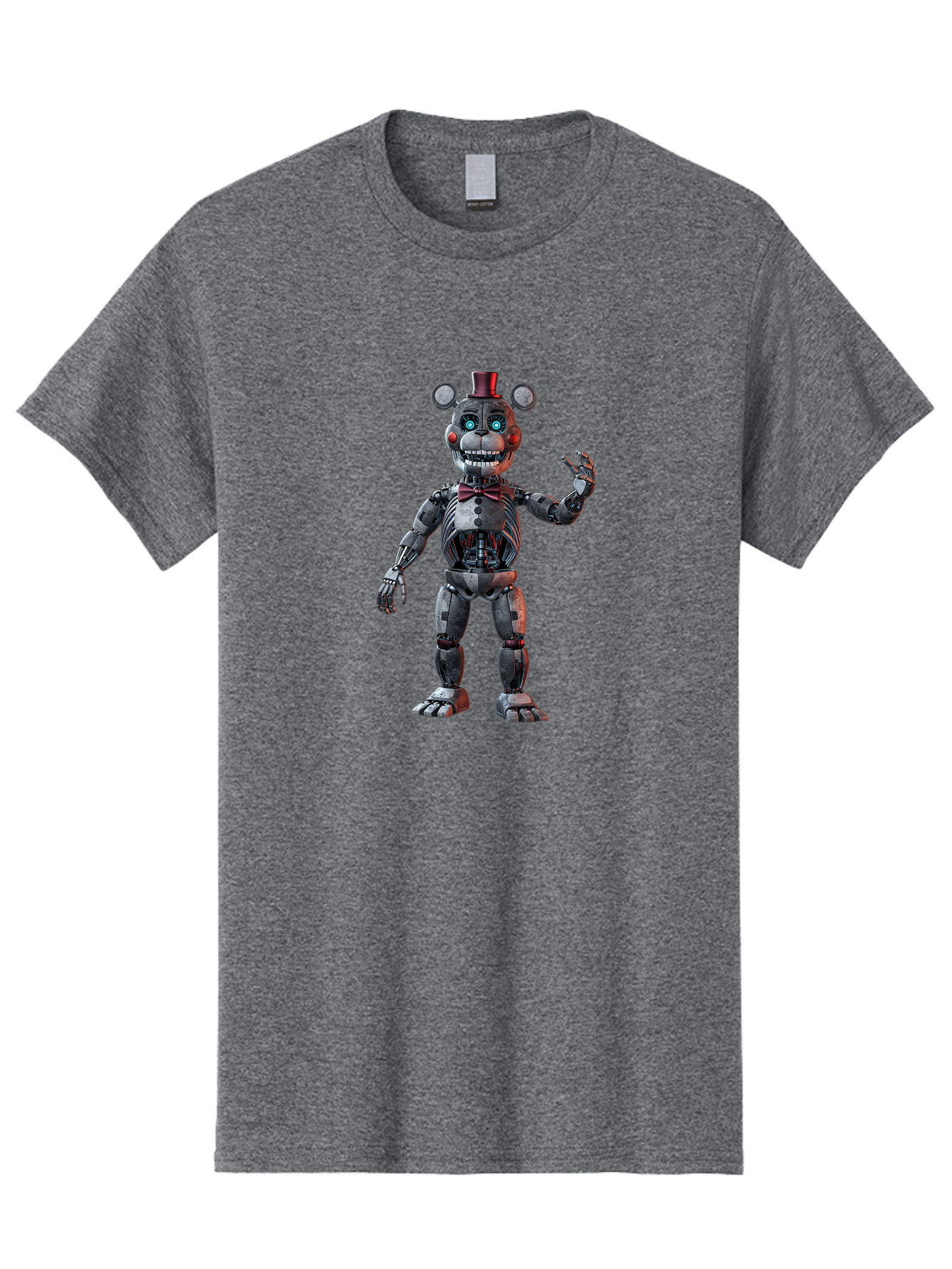 Five-Nights-At-Freddy-S-Endoskeleton Men'S Graphic Tee, 100% Cotton, Comfortable Casual Summer Wear, Machine Washable, Vintage Camera, Old Camera, Antique Camera, Black Camera, Classic Photography, Photography Equipment, Nostalgic Device, Bak564