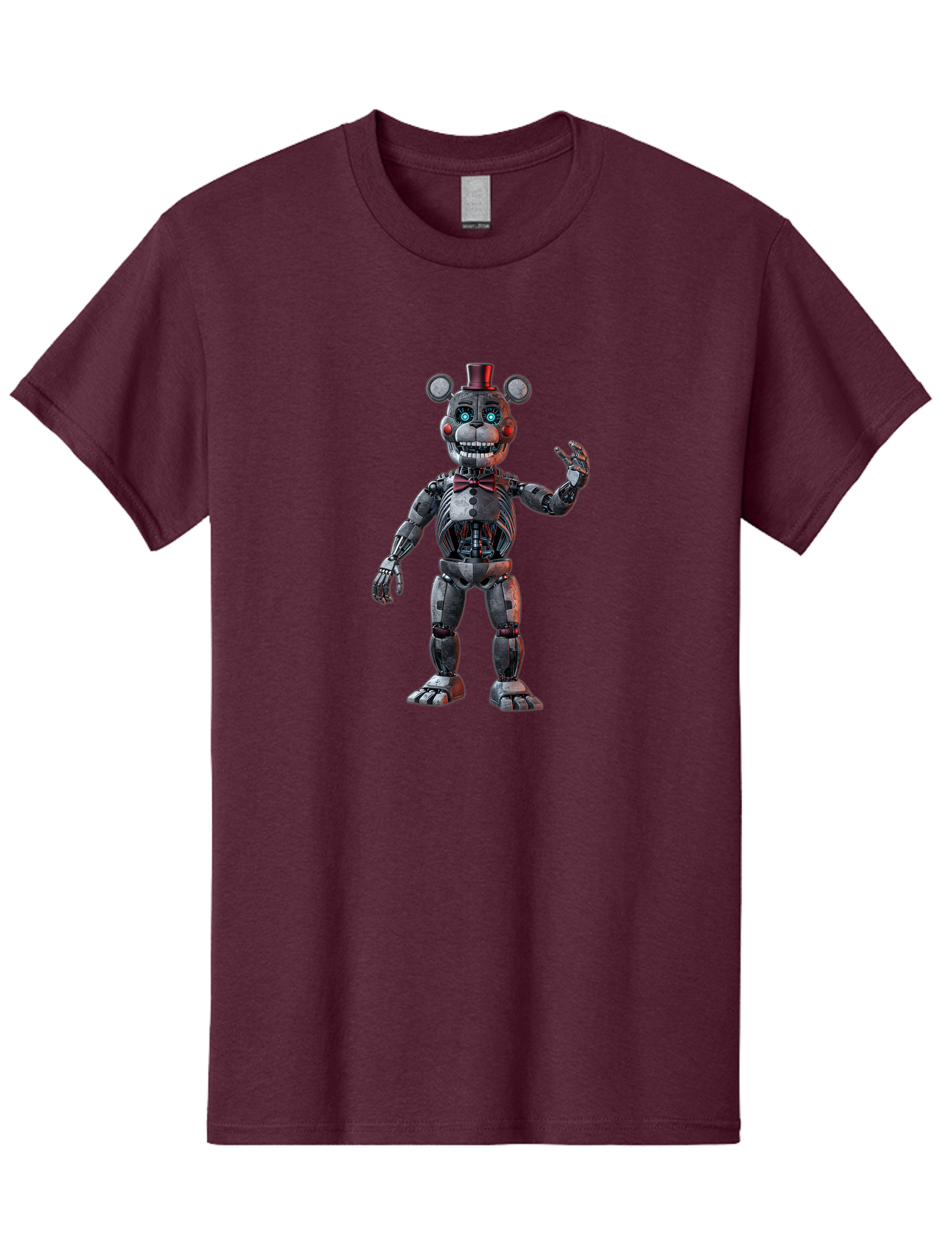 Five-Nights-At-Freddy-S-Endoskeleton Men'S Graphic Tee, 100% Cotton, Comfortable Casual Summer Wear, Machine Washable, Vintage Camera, Old Camera, Antique Camera, Black Camera, Classic Photography, Photography Equipment, Nostalgic Device, Bak564