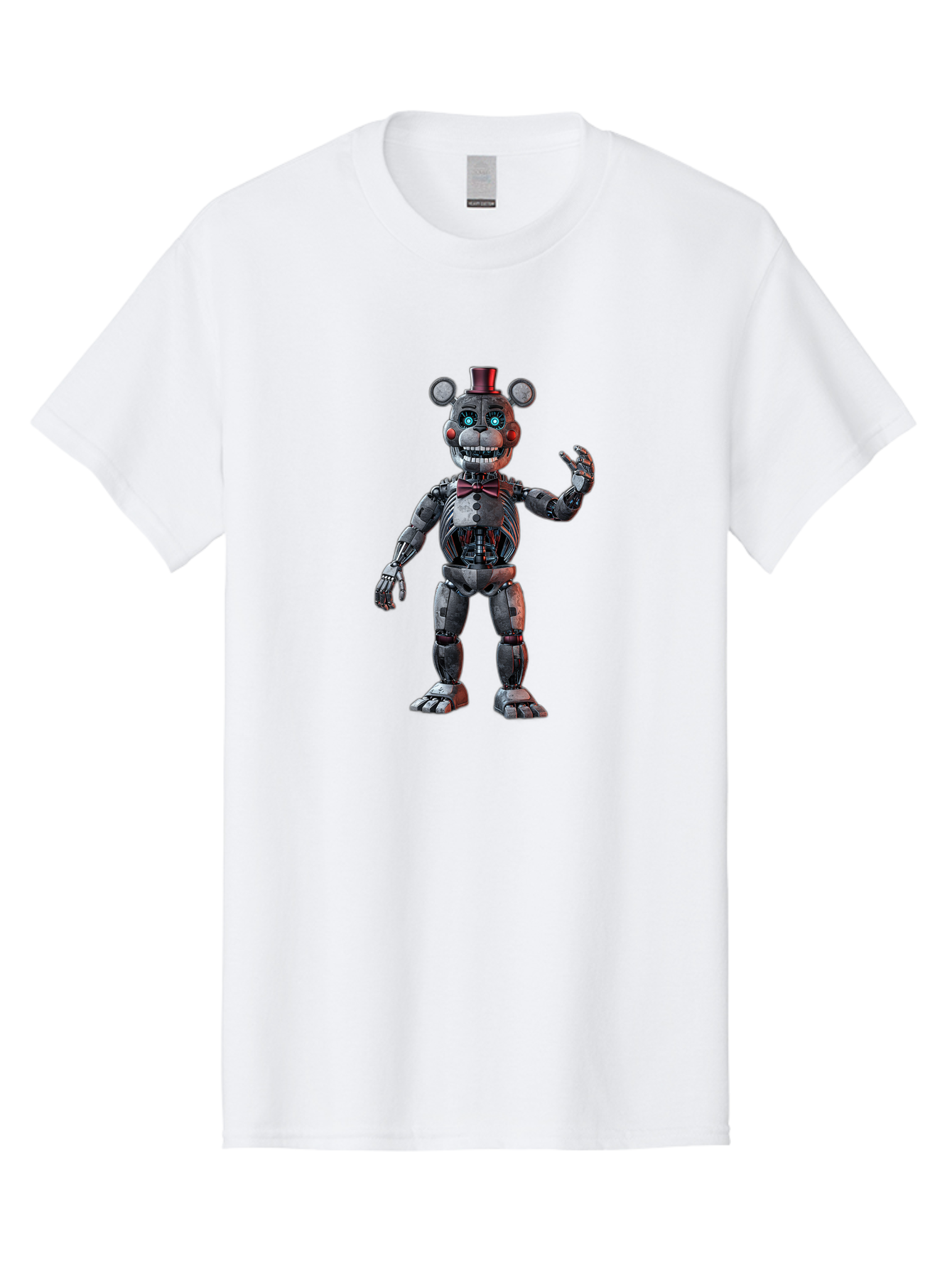 Five-Nights-At-Freddy-S-Endoskeleton Men'S Graphic Tee, 100% Cotton, Comfortable Casual Summer Wear, Machine Washable, Vintage Camera, Old Camera, Antique Camera, Black Camera, Classic Photography, Photography Equipment, Nostalgic Device, Bak564