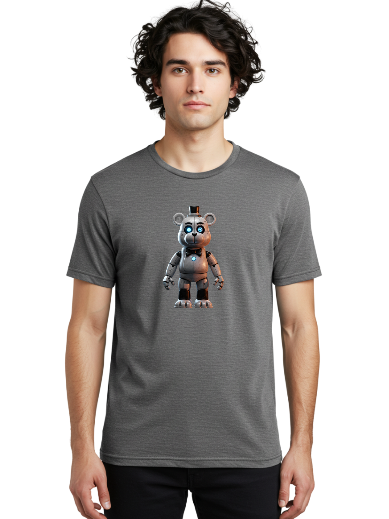 Five-Nights-At-Freddy-S-Freddy-Fazbear-1 Men'S Graphic Tee, 100% Cotton, Comfortable Casual Summer Wear, Machine Washable, Vintage Camera, Old Camera, Antique Camera, Black Camera, Classic Photography, Photography Equipment, Nostalgic Device, Bak565