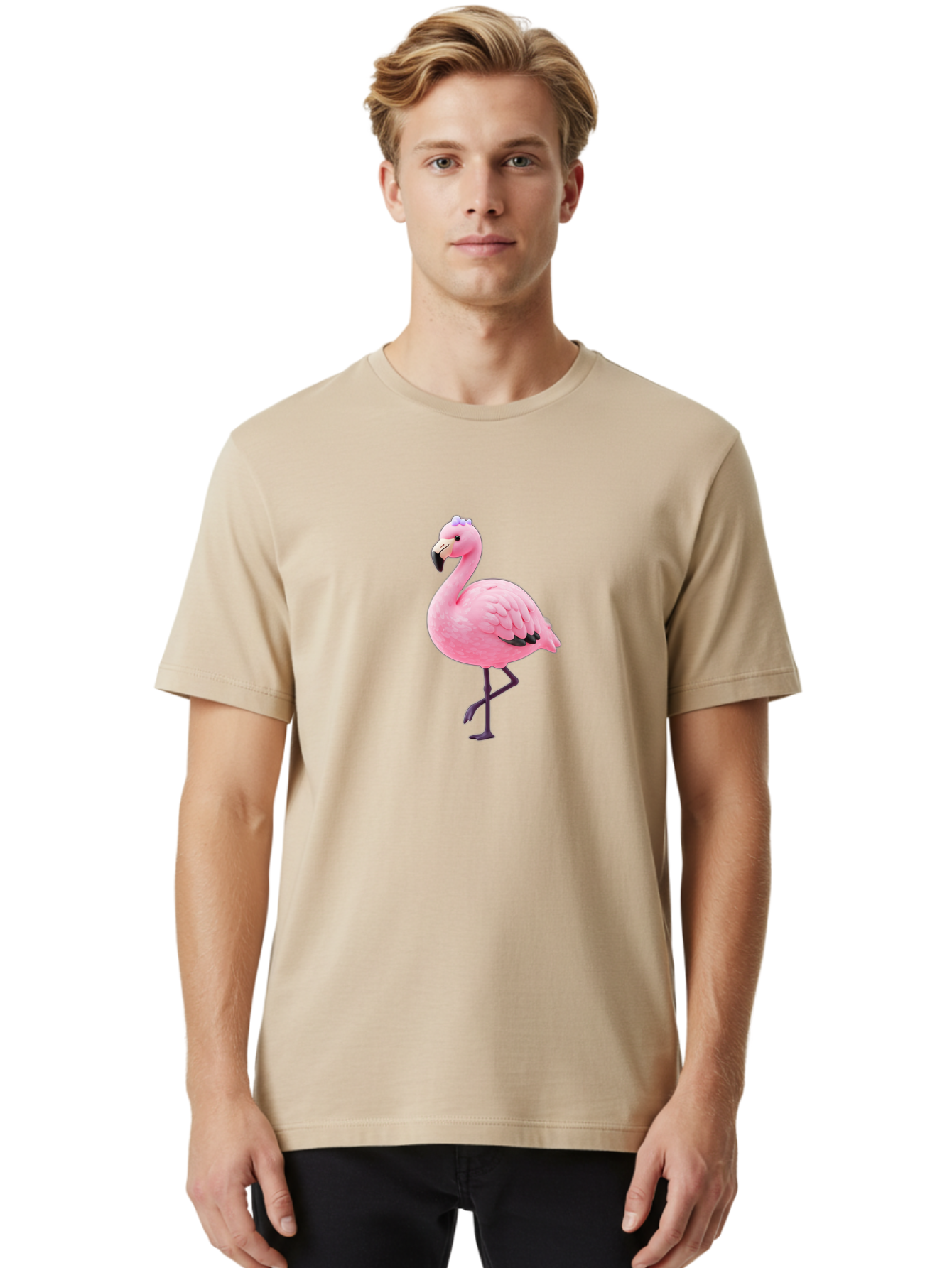 Flamingo-1 Men'S Graphic Tee, 100% Cotton, Comfortable Casual Summer Wear, Machine Washable, Vintage Camera, Old Camera, Antique Camera, Black Camera, Classic Photography, Photography Equipment, Nostalgic Device, Film Camera, Camera Art Bak573