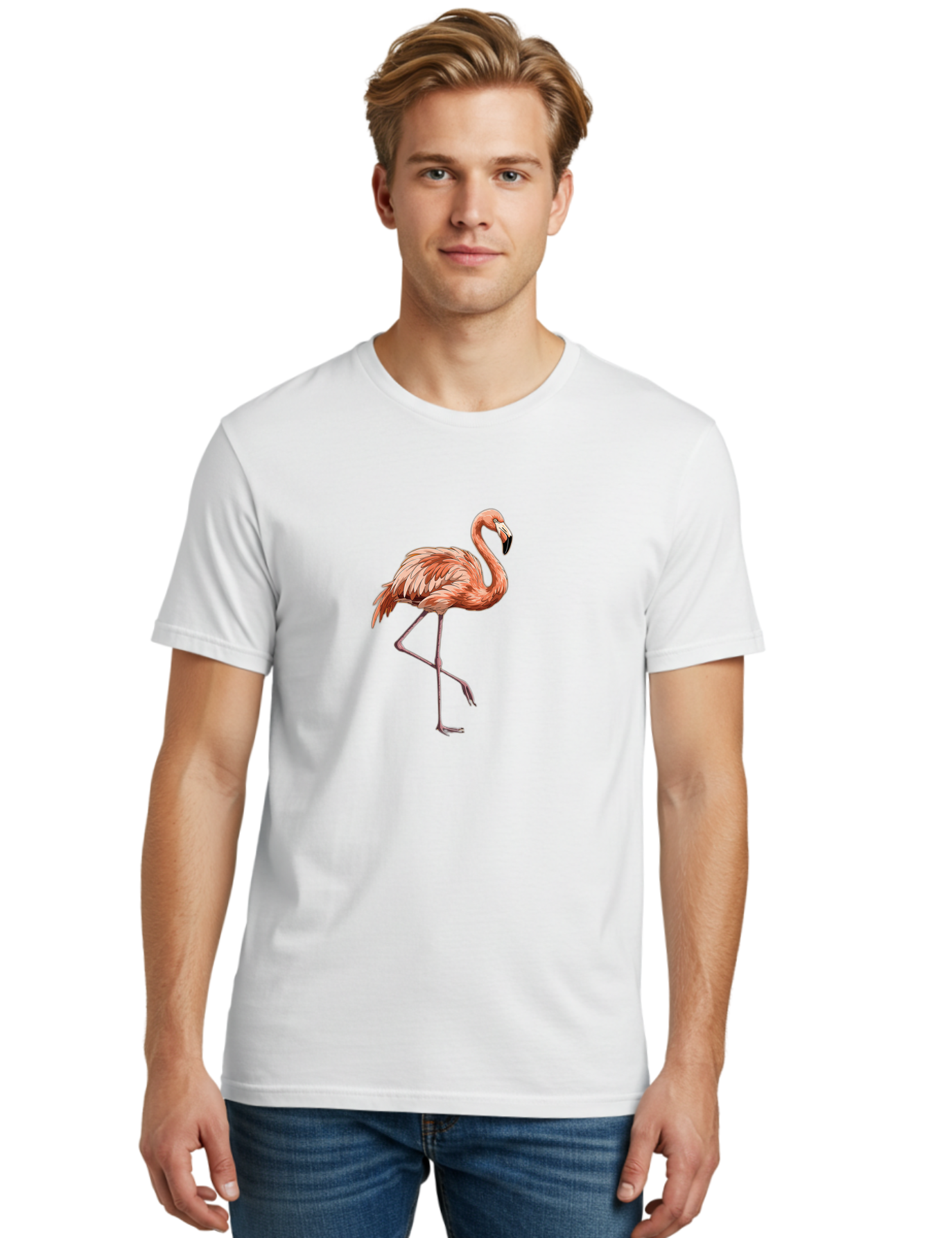 Flamingo-12 Men'S Graphic Tee, 100% Cotton, Comfortable Casual Summer Wear, Machine Washable, Vintage Camera, Old Camera, Antique Camera, Black Camera, Classic Photography, Photography Equipment, Nostalgic Device, Film Camera, Camera Art Bak576