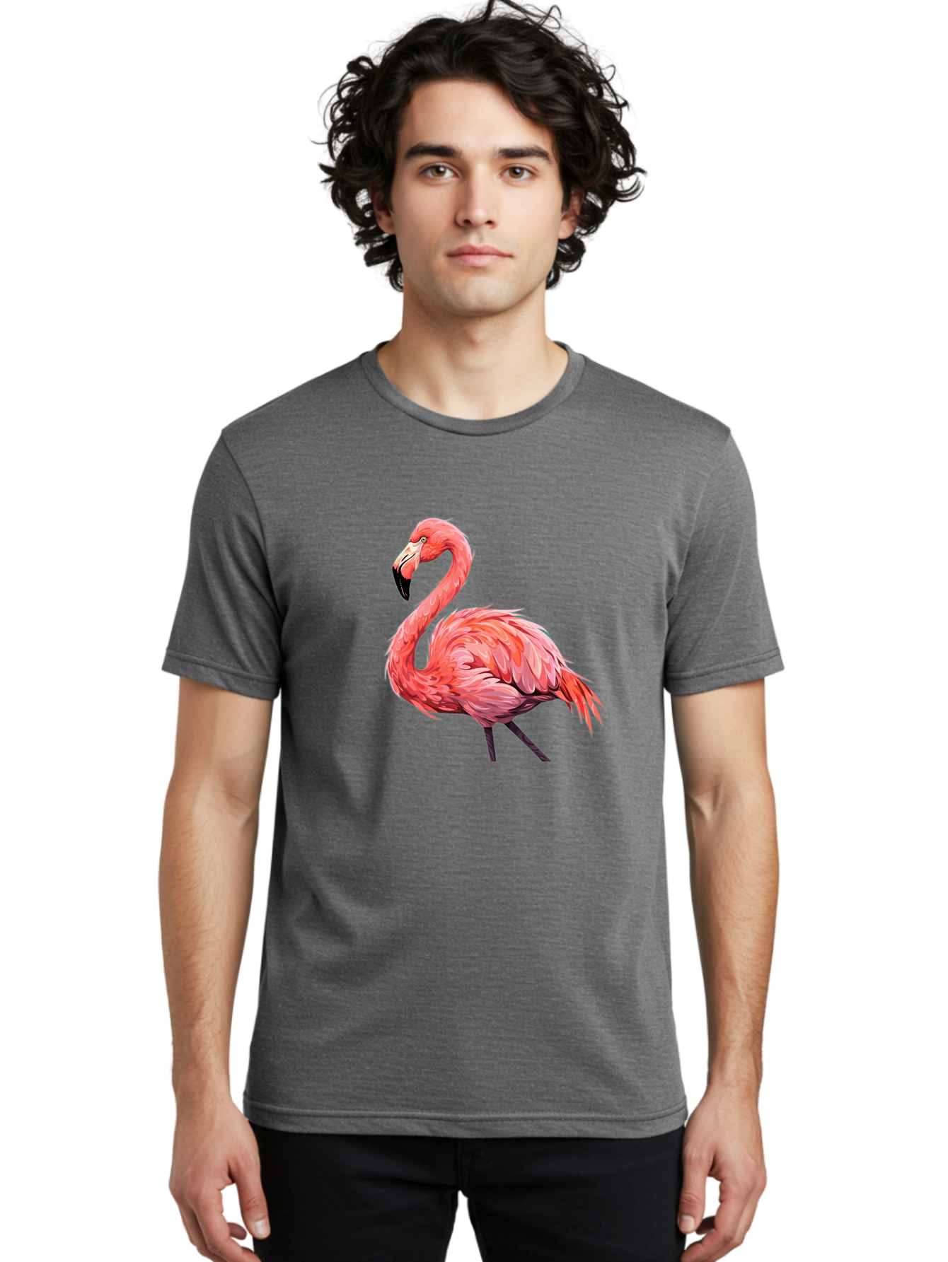 Flamingo-15 Men'S Graphic Tee, 100% Cotton, Comfortable Casual Summer Wear, Machine Washable, Vintage Camera, Old Camera, Antique Camera, Black Camera, Classic Photography, Photography Equipment, Nostalgic Device, Film Camera, Camera Art Bak579