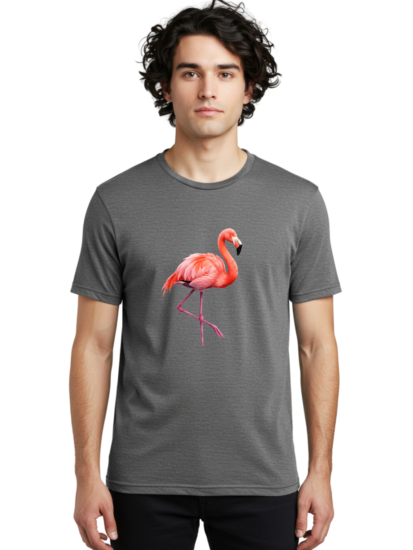 Flamingo-18 Men'S Graphic Tee, 100% Cotton, Comfortable Casual Summer Wear, Machine Washable, Vintage Camera, Old Camera, Antique Camera, Black Camera, Classic Photography, Photography Equipment, Nostalgic Device, Film Camera, Camera Art Bak582