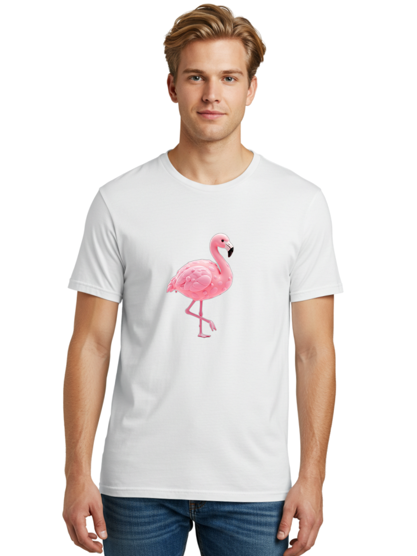 Flamingo-3 Men'S Graphic Tee, 100% Cotton, Comfortable Casual Summer Wear, Machine Washable, Vintage Camera, Old Camera, Antique Camera, Black Camera, Classic Photography, Photography Equipment, Nostalgic Device, Film Camera, Camera Art Bak586