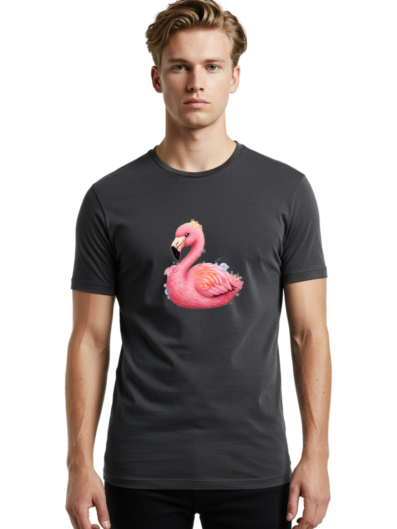 Flamingo-4 Men'S Graphic Tee, 100% Cotton, Comfortable Casual Summer Wear, Machine Washable, Vintage Camera, Old Camera, Antique Camera, Black Camera, Classic Photography, Photography Equipment, Nostalgic Device, Film Camera, Camera Art Bak587