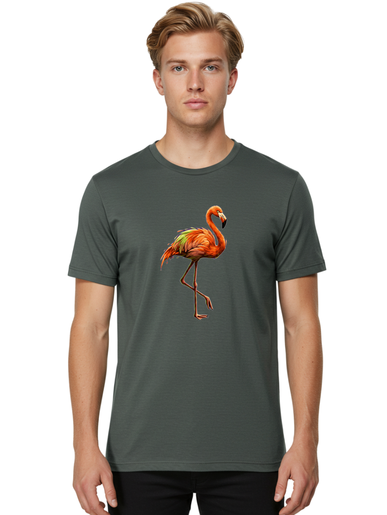 Flamingo-6 Men'S Graphic Tee, 100% Cotton, Comfortable Casual Summer Wear, Machine Washable, Vintage Camera, Old Camera, Antique Camera, Black Camera, Classic Photography, Photography Equipment, Nostalgic Device, Film Camera, Camera Art Bak589