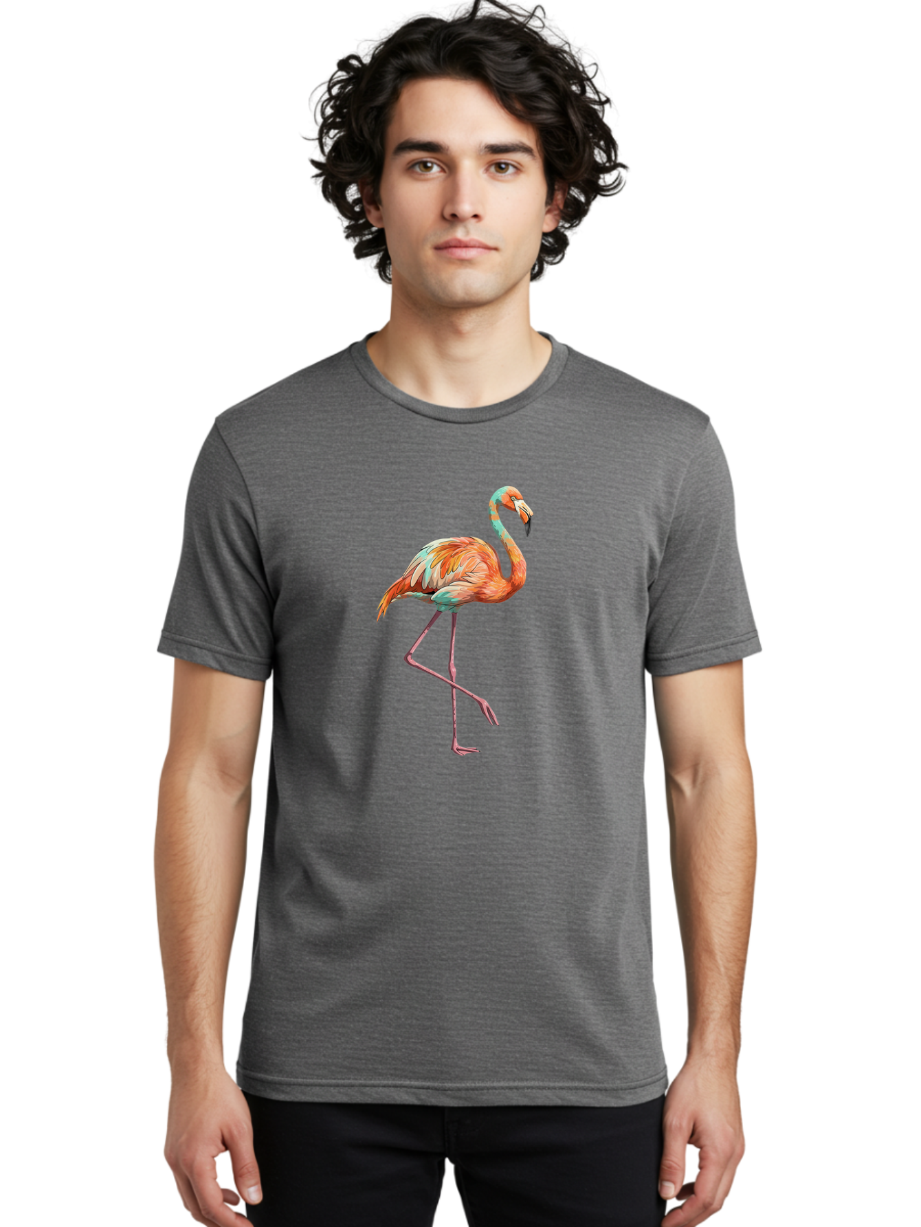 Flamingo-8 Men'S Graphic Tee, 100% Cotton, Comfortable Casual Summer Wear, Machine Washable, Vintage Camera, Old Camera, Antique Camera, Black Camera, Classic Photography, Photography Equipment, Nostalgic Device, Film Camera, Camera Art Bak591