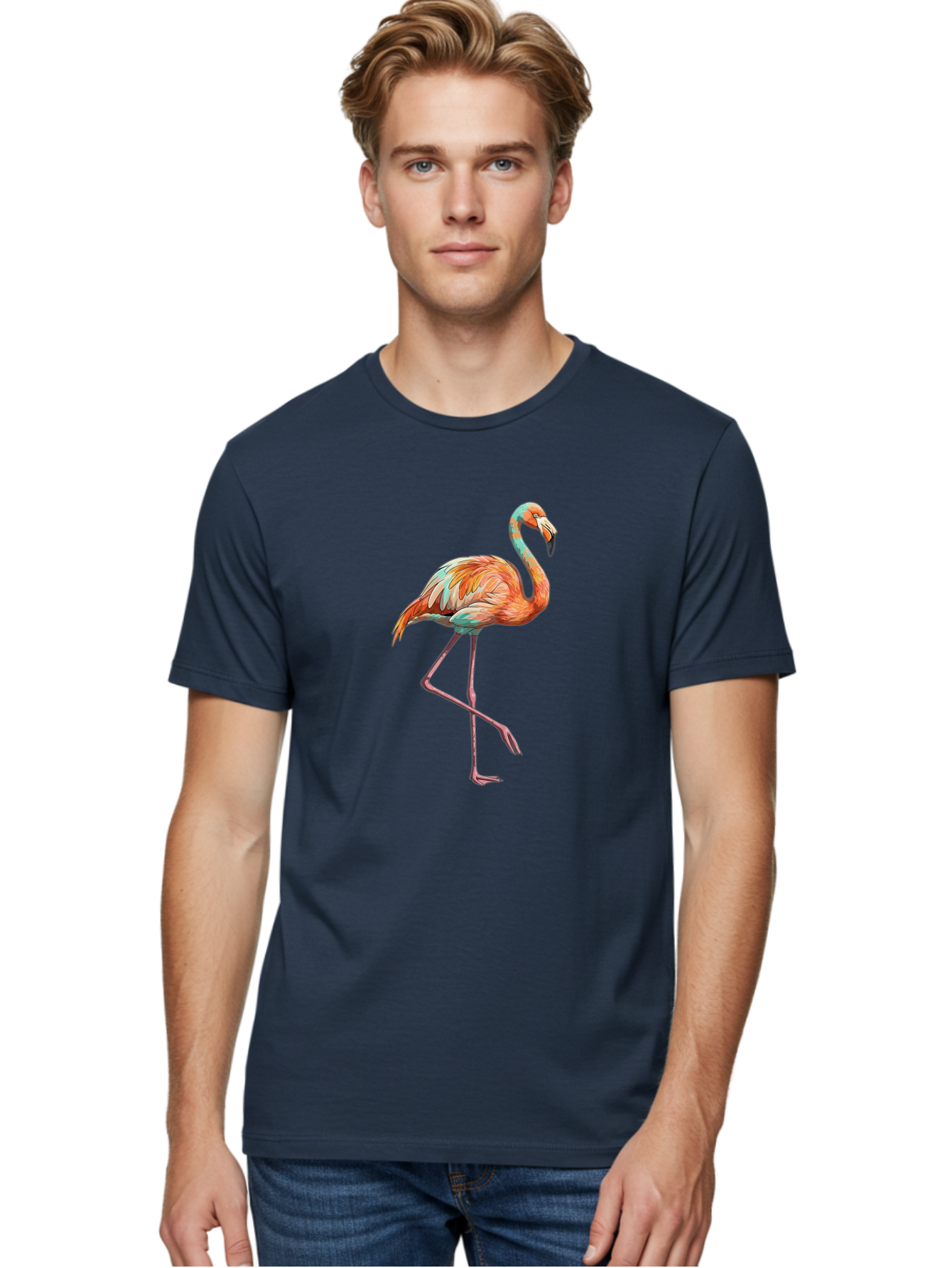 Flamingo-8 Men'S Graphic Tee, 100% Cotton, Comfortable Casual Summer Wear, Machine Washable, Vintage Camera, Old Camera, Antique Camera, Black Camera, Classic Photography, Photography Equipment, Nostalgic Device, Film Camera, Camera Art Bak591
