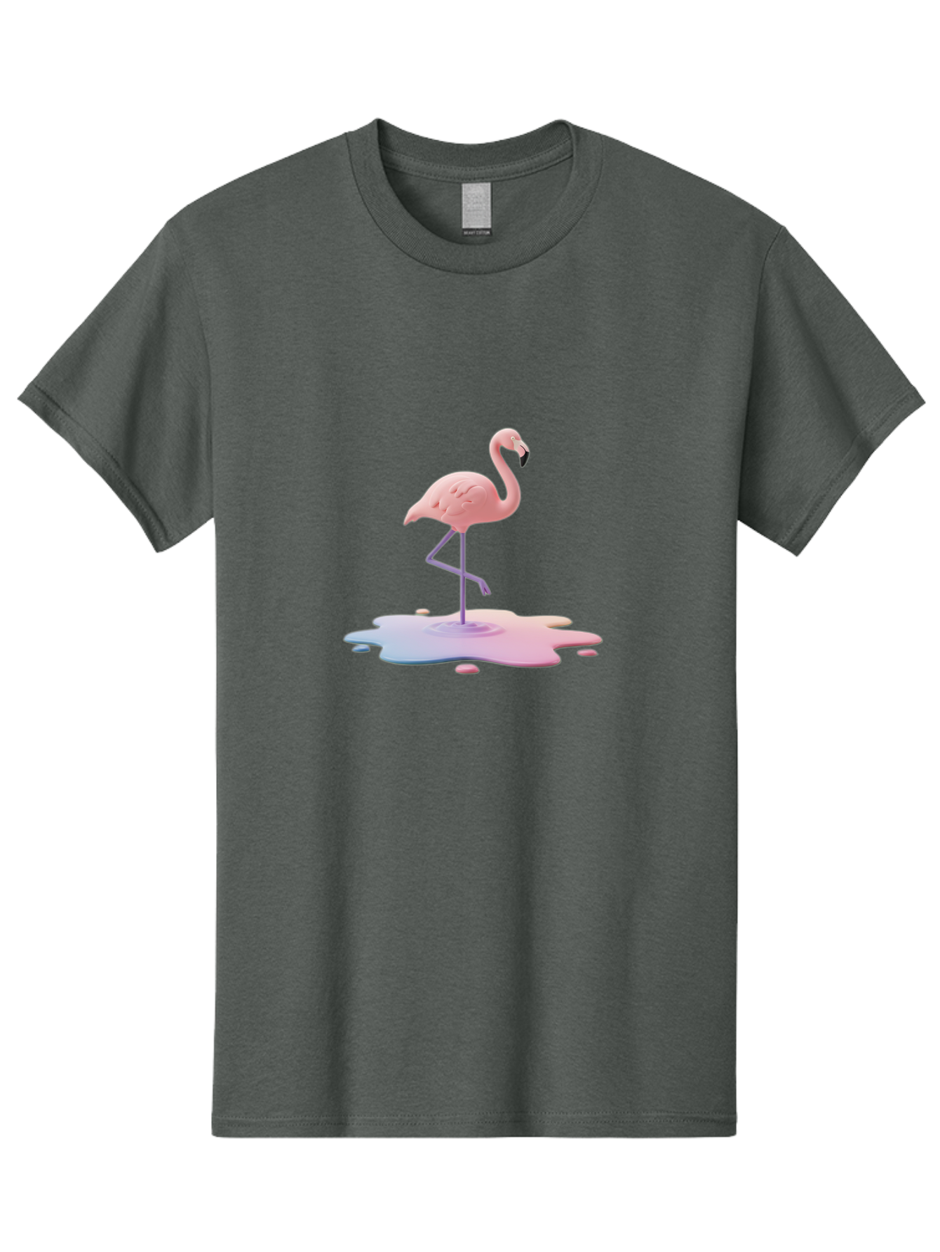 Flamingo-In-Paint Men'S Graphic Tee, 100% Cotton, Comfortable Casual Summer Wear, Machine Washable, Vintage Camera, Old Camera, Antique Camera, Black Camera, Classic Photography, Photography Equipment, Nostalgic Device, Film Camera, Camera Art Bak597