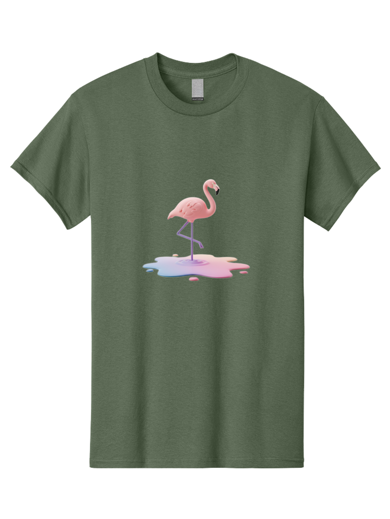 Flamingo-In-Paint Men'S Graphic Tee, 100% Cotton, Comfortable Casual Summer Wear, Machine Washable, Vintage Camera, Old Camera, Antique Camera, Black Camera, Classic Photography, Photography Equipment, Nostalgic Device, Film Camera, Camera Art Bak597