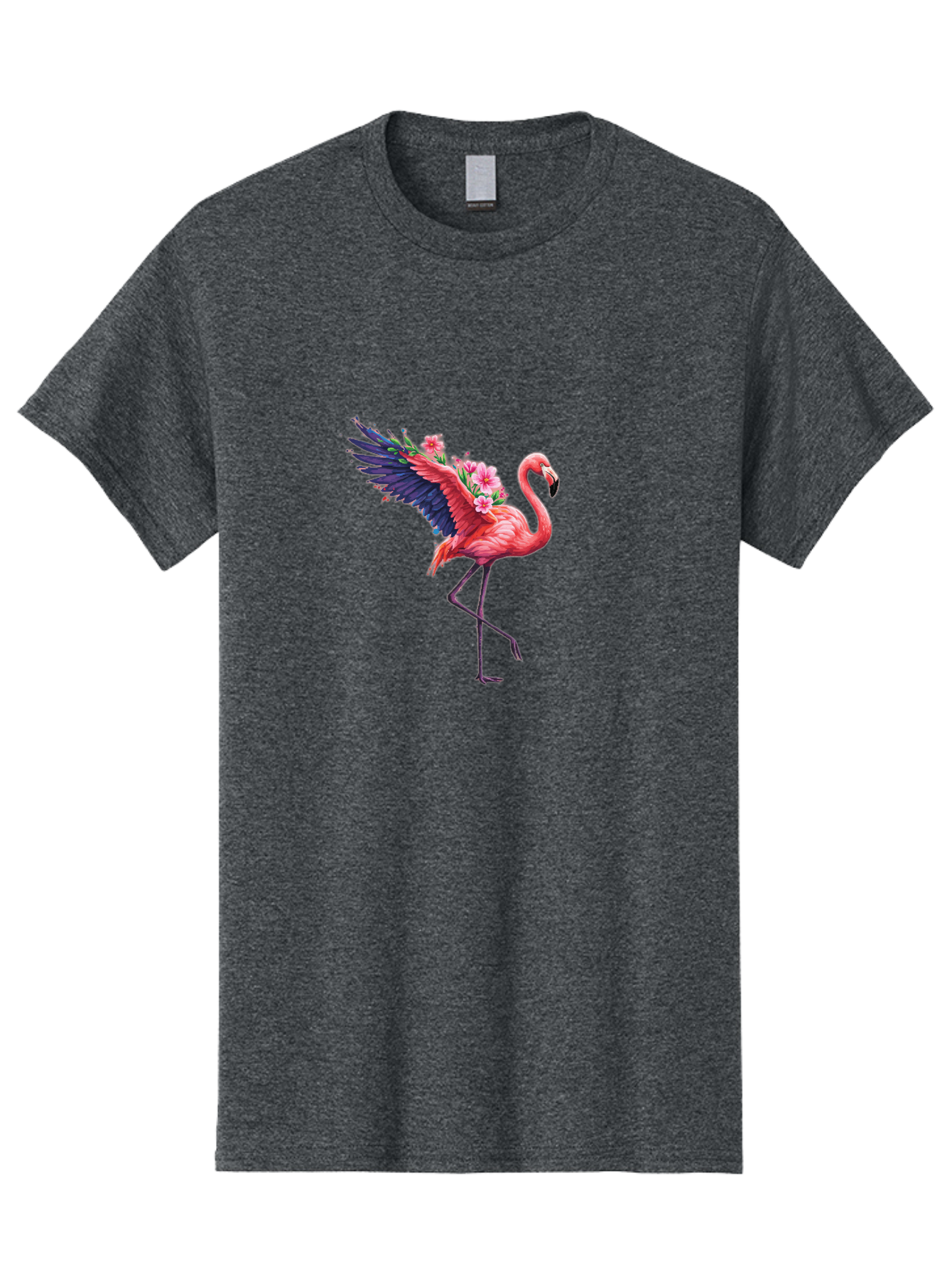 Flamingo-With-Flowers-1 Men'S Graphic Tee, 100% Cotton, Comfortable Casual Summer Wear, Machine Washable, Vintage Camera, Old Camera, Antique Camera, Black Camera, Classic Photography, Photography Equipment, Nostalgic Device, Film Camera, Bak600