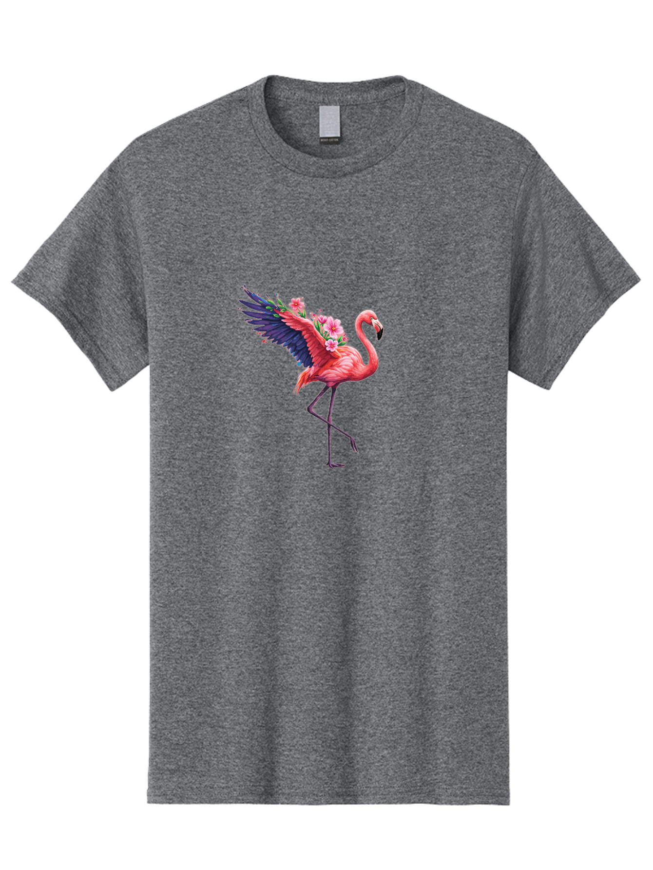 Flamingo-With-Flowers-1 Men'S Graphic Tee, 100% Cotton, Comfortable Casual Summer Wear, Machine Washable, Vintage Camera, Old Camera, Antique Camera, Black Camera, Classic Photography, Photography Equipment, Nostalgic Device, Film Camera, Bak600