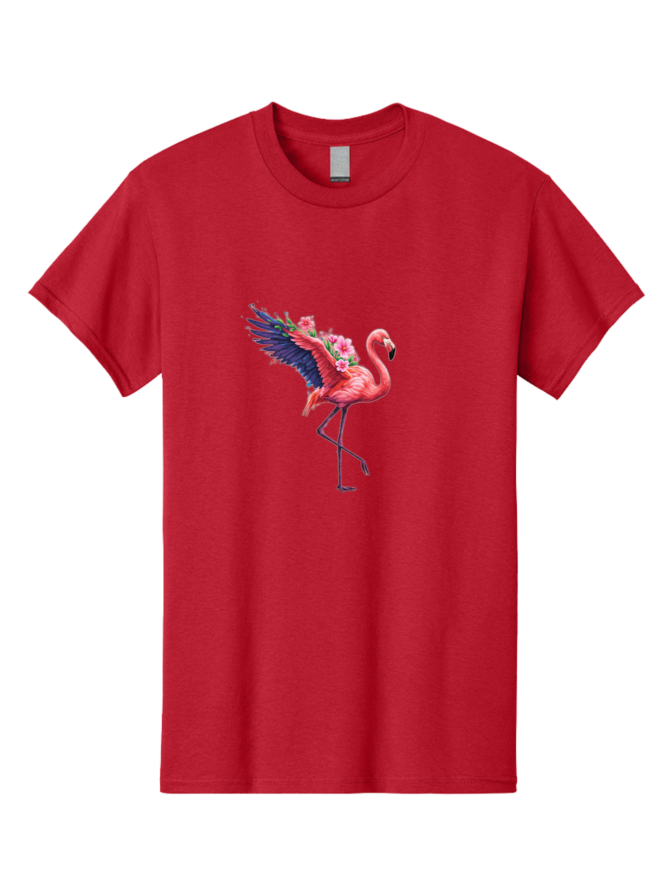 Flamingo-With-Flowers-1 Men'S Graphic Tee, 100% Cotton, Comfortable Casual Summer Wear, Machine Washable, Vintage Camera, Old Camera, Antique Camera, Black Camera, Classic Photography, Photography Equipment, Nostalgic Device, Film Camera, Bak600