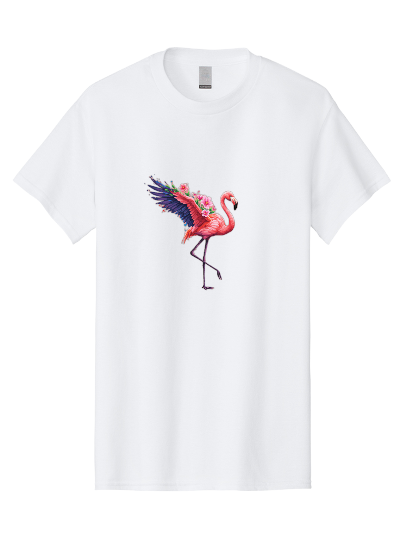 Flamingo-With-Flowers-1 Men'S Graphic Tee, 100% Cotton, Comfortable Casual Summer Wear, Machine Washable, Vintage Camera, Old Camera, Antique Camera, Black Camera, Classic Photography, Photography Equipment, Nostalgic Device, Film Camera, Bak600