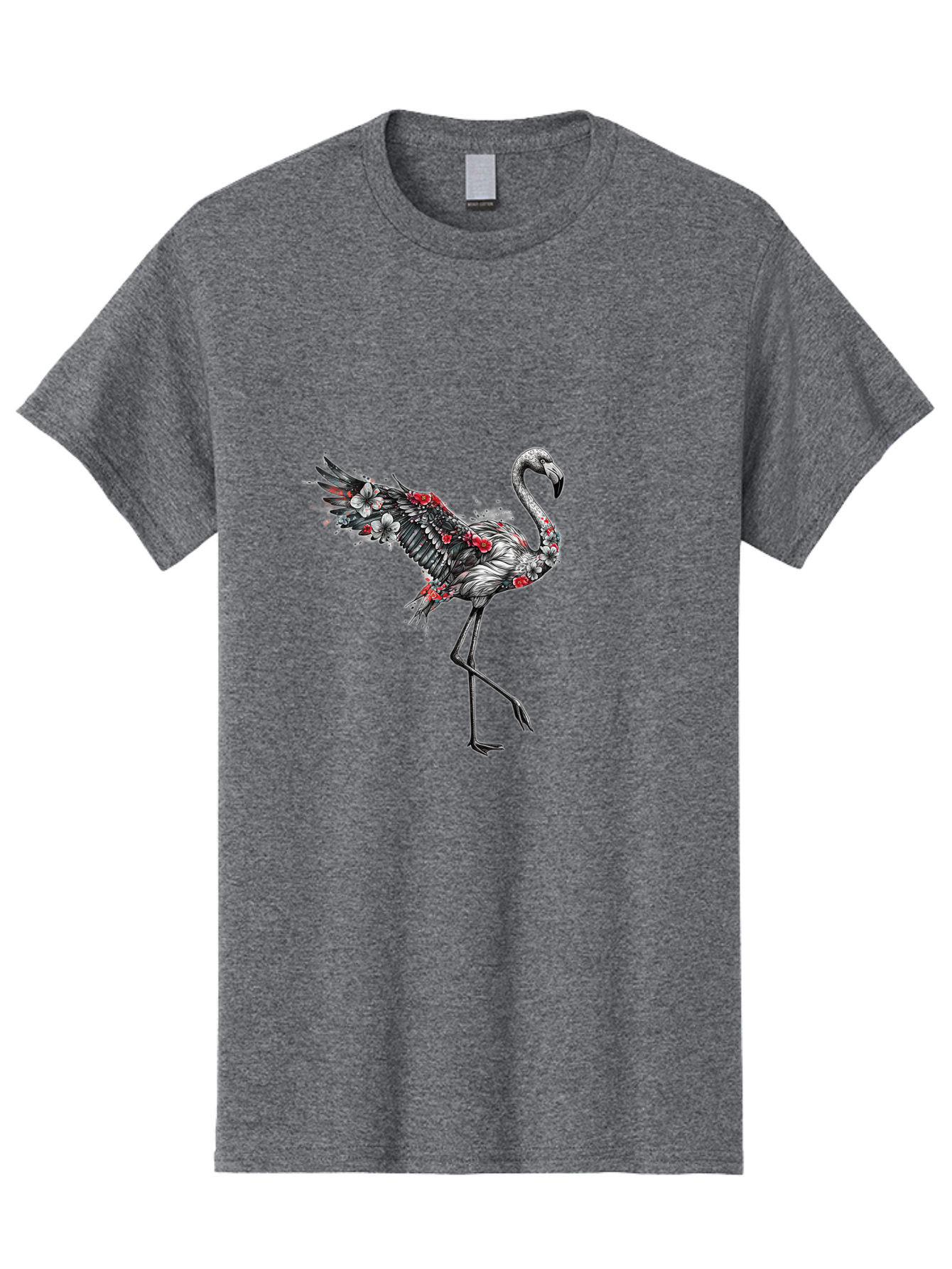 Flamingo-With-Flowers-2 Men'S Graphic Tee, 100% Cotton, Comfortable Casual Summer Wear, Machine Washable, Vintage Camera, Old Camera, Antique Camera, Black Camera, Classic Photography, Photography Equipment, Nostalgic Device, Film Camera, Bak601