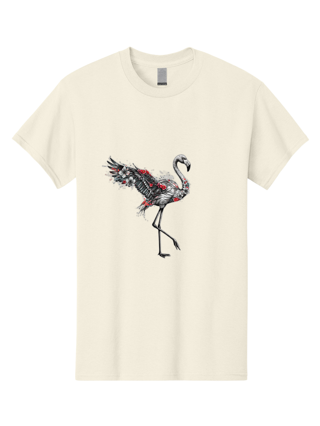 Flamingo-With-Flowers-2 Men'S Graphic Tee, 100% Cotton, Comfortable Casual Summer Wear, Machine Washable, Vintage Camera, Old Camera, Antique Camera, Black Camera, Classic Photography, Photography Equipment, Nostalgic Device, Film Camera, Bak601