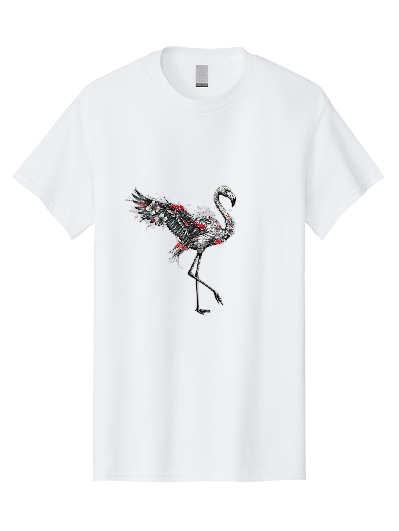 Flamingo-With-Flowers-2 Men'S Graphic Tee, 100% Cotton, Comfortable Casual Summer Wear, Machine Washable, Vintage Camera, Old Camera, Antique Camera, Black Camera, Classic Photography, Photography Equipment, Nostalgic Device, Film Camera, Bak601