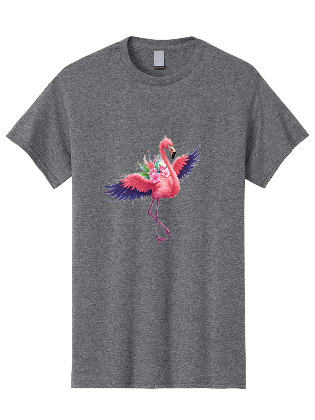 Flamingo-With-Flowers-3 Men'S Graphic Tee, 100% Cotton, Comfortable Casual Summer Wear, Machine Washable, Vintage Camera, Old Camera, Antique Camera, Black Camera, Classic Photography, Photography Equipment, Nostalgic Device, Film Camera, Bak602