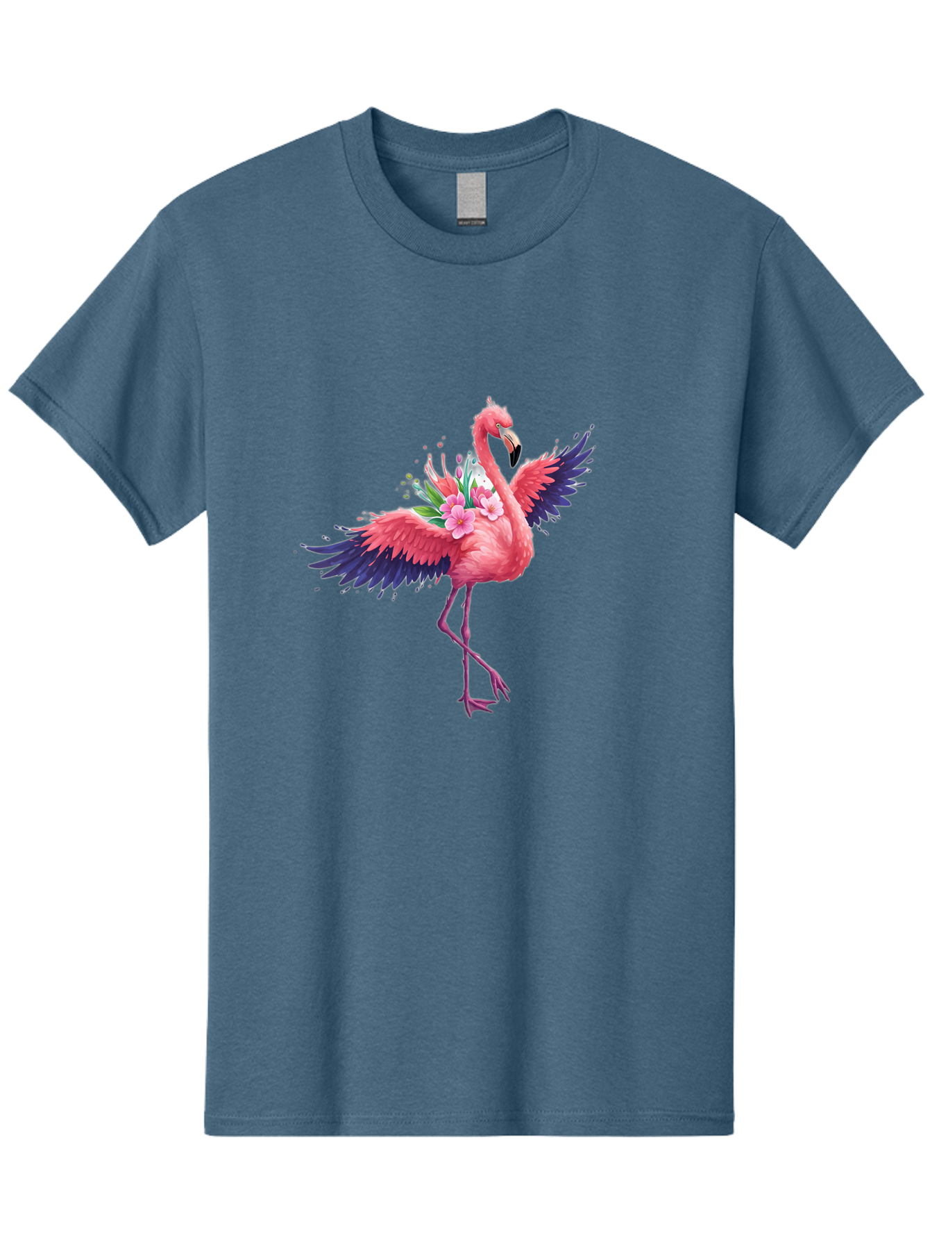Flamingo-With-Flowers-3 Men'S Graphic Tee, 100% Cotton, Comfortable Casual Summer Wear, Machine Washable, Vintage Camera, Old Camera, Antique Camera, Black Camera, Classic Photography, Photography Equipment, Nostalgic Device, Film Camera, Bak602