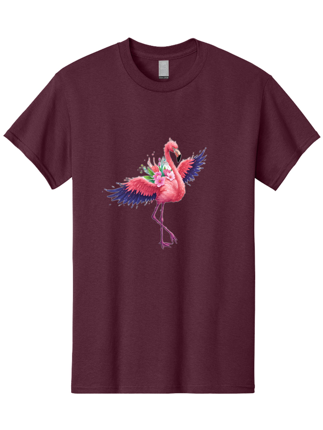 Flamingo-With-Flowers-3 Men'S Graphic Tee, 100% Cotton, Comfortable Casual Summer Wear, Machine Washable, Vintage Camera, Old Camera, Antique Camera, Black Camera, Classic Photography, Photography Equipment, Nostalgic Device, Film Camera, Bak602