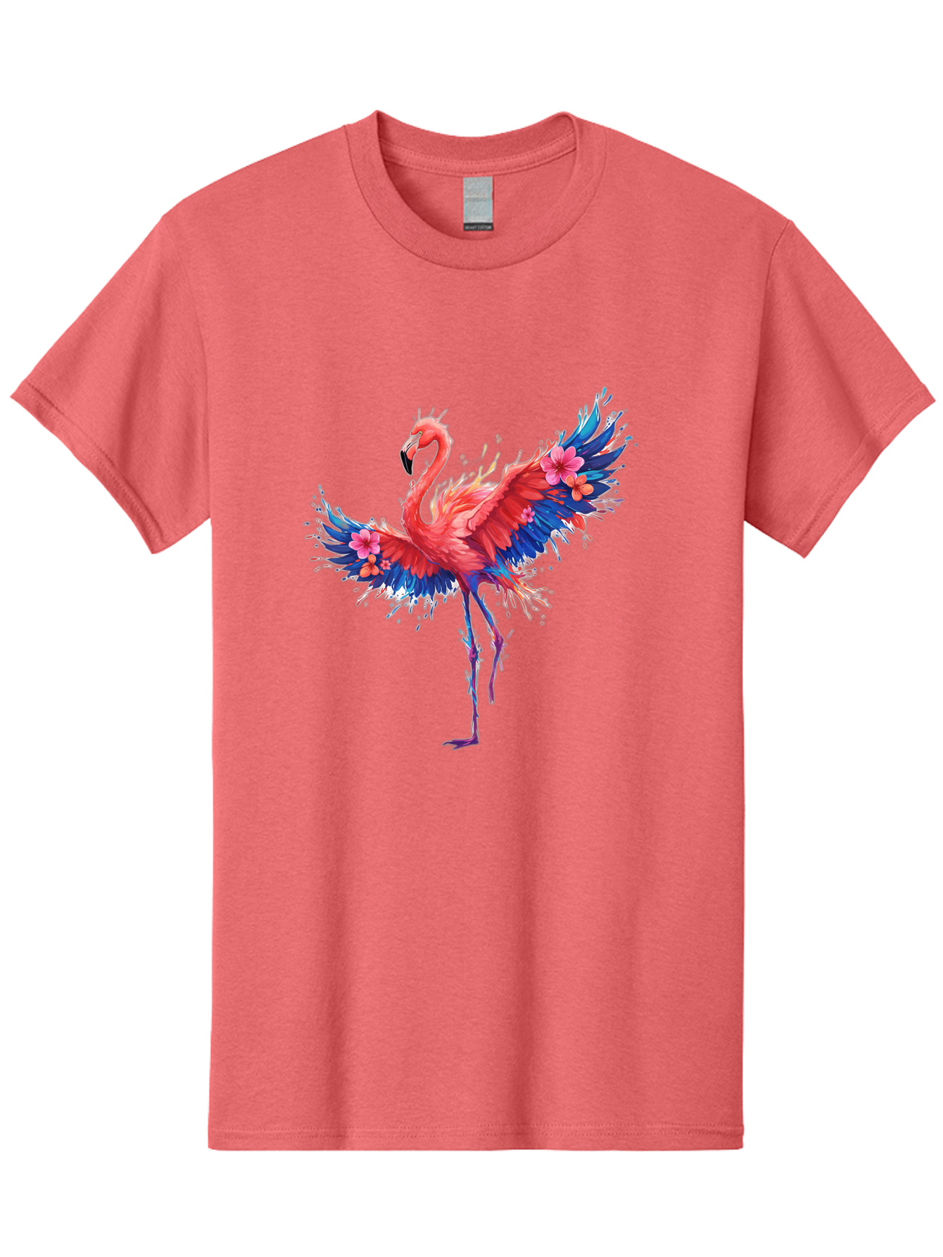 Flamingo-With-Flowers Men'S Graphic Tee, 100% Cotton, Comfortable Casual Summer Wear, Machine Washable, Vintage Camera, Old Camera, Antique Camera, Black Camera, Classic Photography, Photography Equipment, Nostalgic Device, Film Camera, Bak603