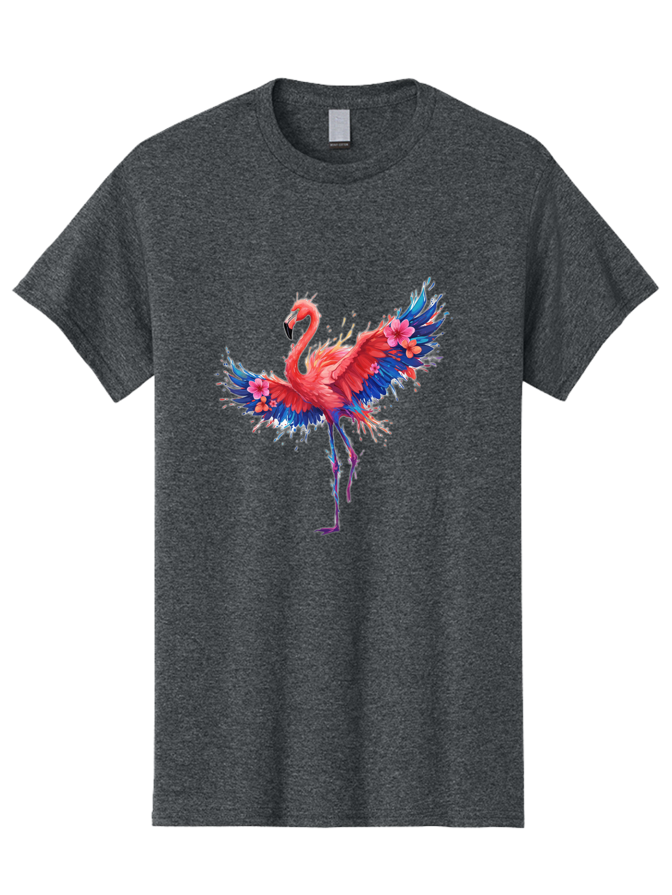 Flamingo-With-Flowers Men'S Graphic Tee, 100% Cotton, Comfortable Casual Summer Wear, Machine Washable, Vintage Camera, Old Camera, Antique Camera, Black Camera, Classic Photography, Photography Equipment, Nostalgic Device, Film Camera, Bak603