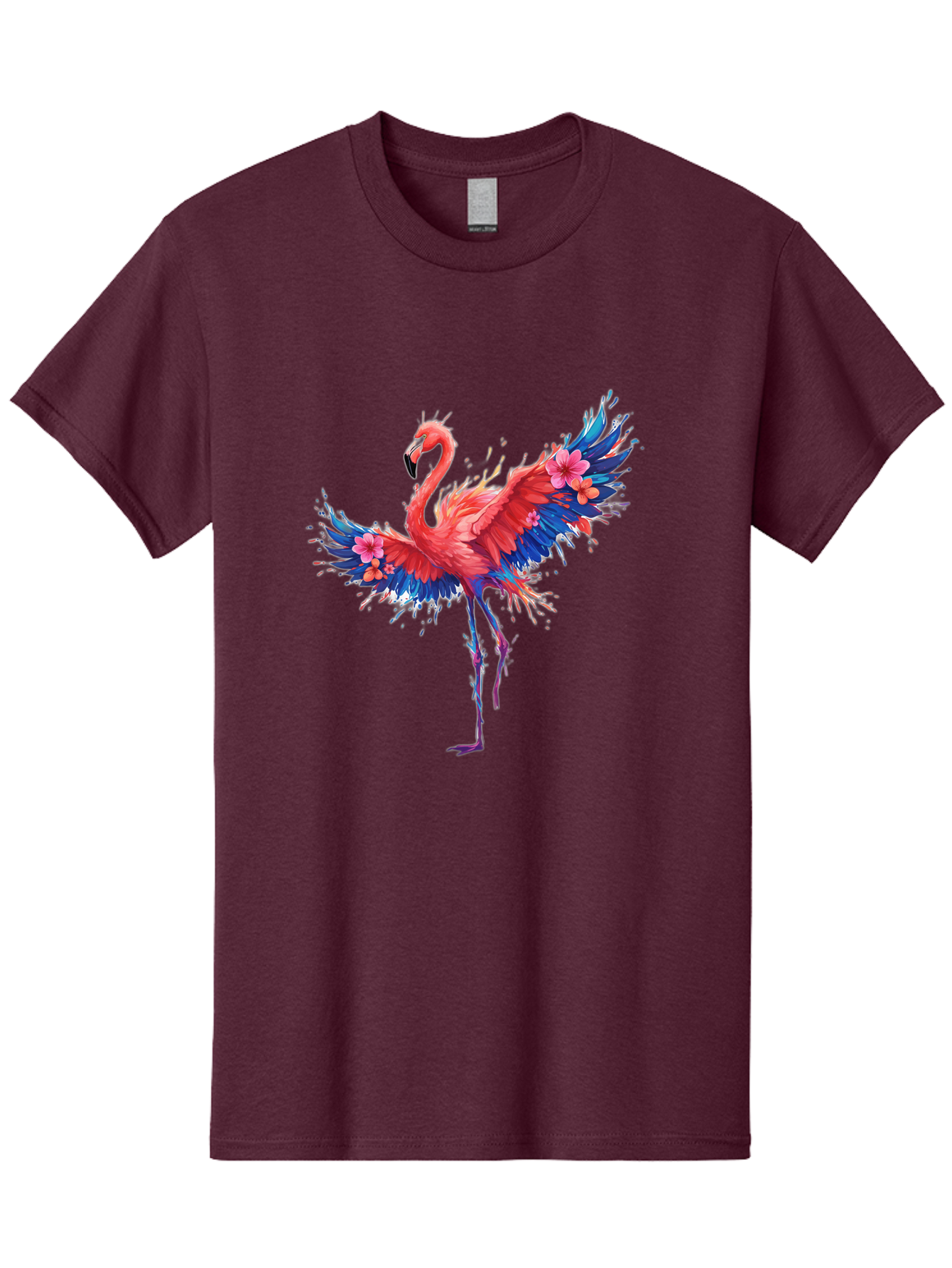 Flamingo-With-Flowers Men'S Graphic Tee, 100% Cotton, Comfortable Casual Summer Wear, Machine Washable, Vintage Camera, Old Camera, Antique Camera, Black Camera, Classic Photography, Photography Equipment, Nostalgic Device, Film Camera, Bak603