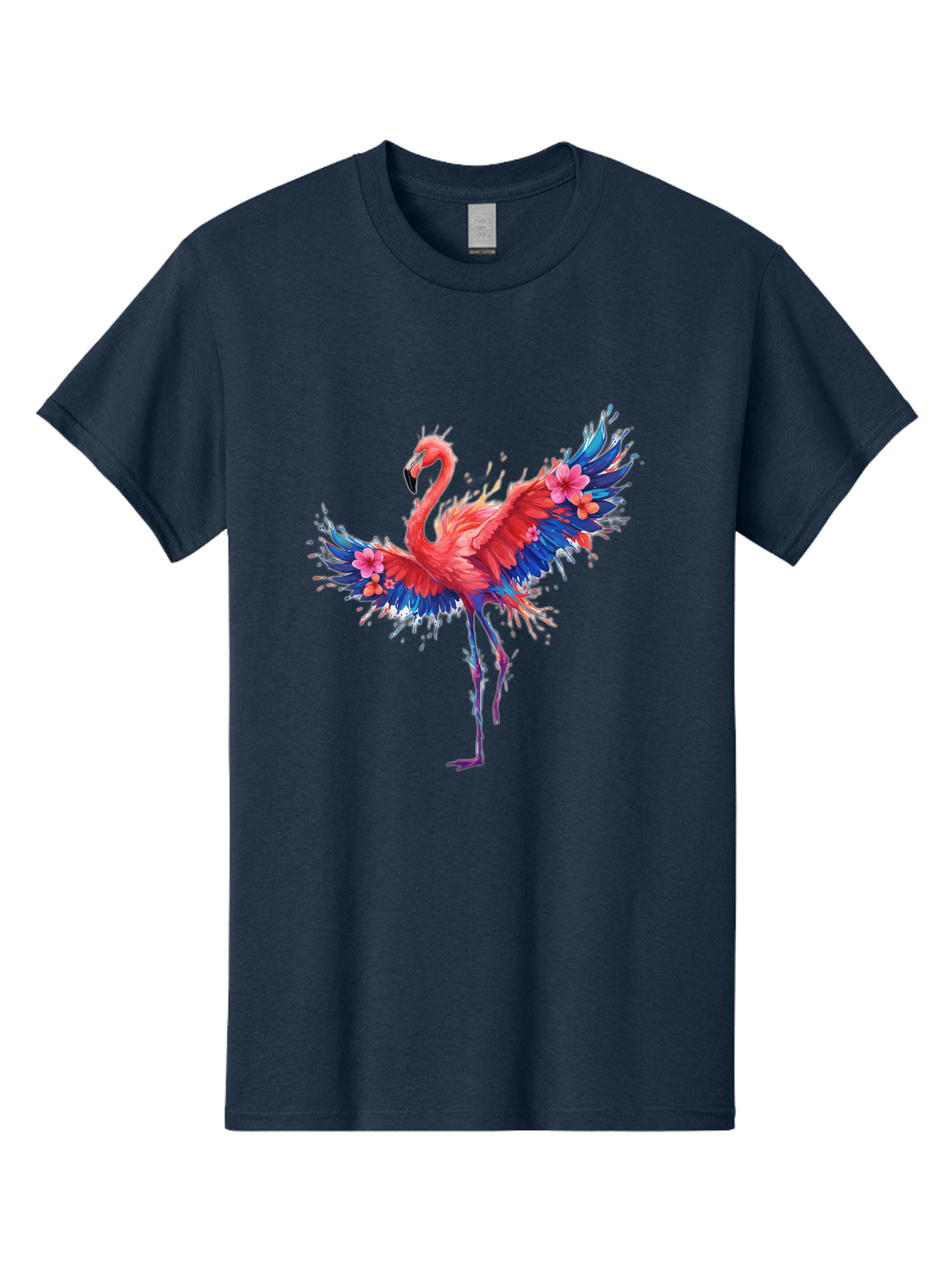 Flamingo-With-Flowers Men'S Graphic Tee, 100% Cotton, Comfortable Casual Summer Wear, Machine Washable, Vintage Camera, Old Camera, Antique Camera, Black Camera, Classic Photography, Photography Equipment, Nostalgic Device, Film Camera, Bak603