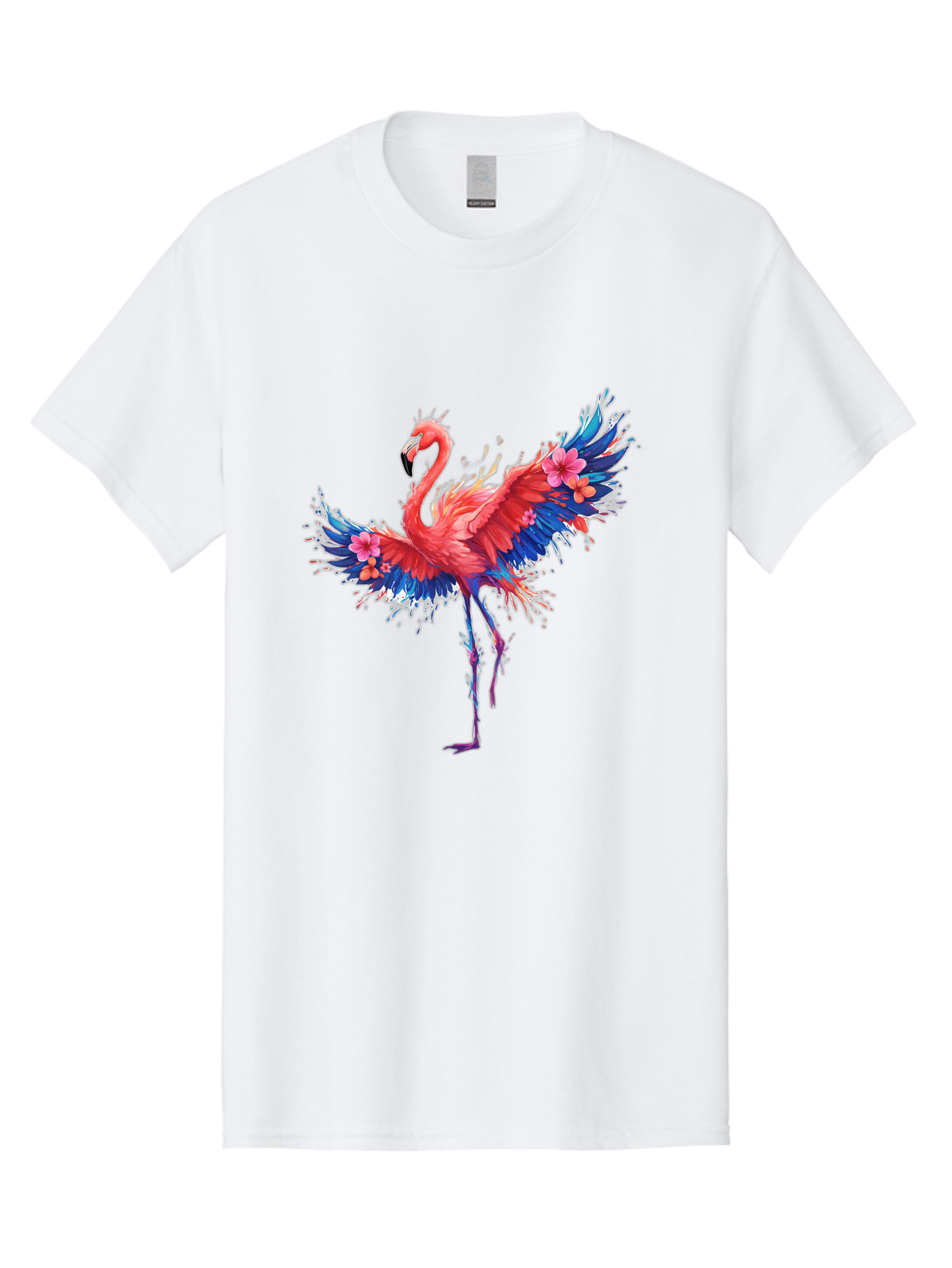 Flamingo-With-Flowers Men'S Graphic Tee, 100% Cotton, Comfortable Casual Summer Wear, Machine Washable, Vintage Camera, Old Camera, Antique Camera, Black Camera, Classic Photography, Photography Equipment, Nostalgic Device, Film Camera, Bak603