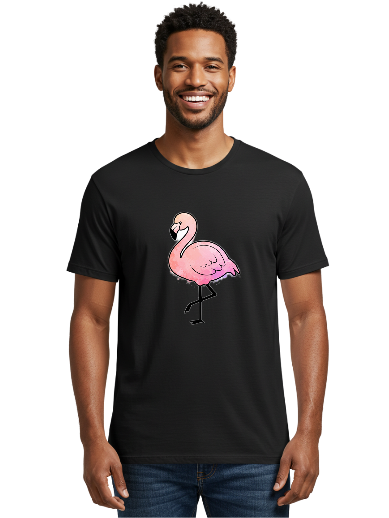 Flamingo Men'S Graphic Tee, 100% Cotton, Comfortable Casual Summer Wear, Machine Washable, Vintage Camera, Old Camera, Antique Camera, Black Camera, Classic Photography, Photography Equipment, Nostalgic Device, Film Camera, Camera Art Bak605