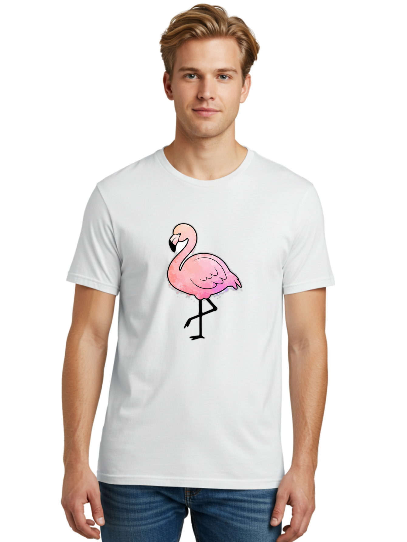 Flamingo Men'S Graphic Tee, 100% Cotton, Comfortable Casual Summer Wear, Machine Washable, Vintage Camera, Old Camera, Antique Camera, Black Camera, Classic Photography, Photography Equipment, Nostalgic Device, Film Camera, Camera Art Bak605