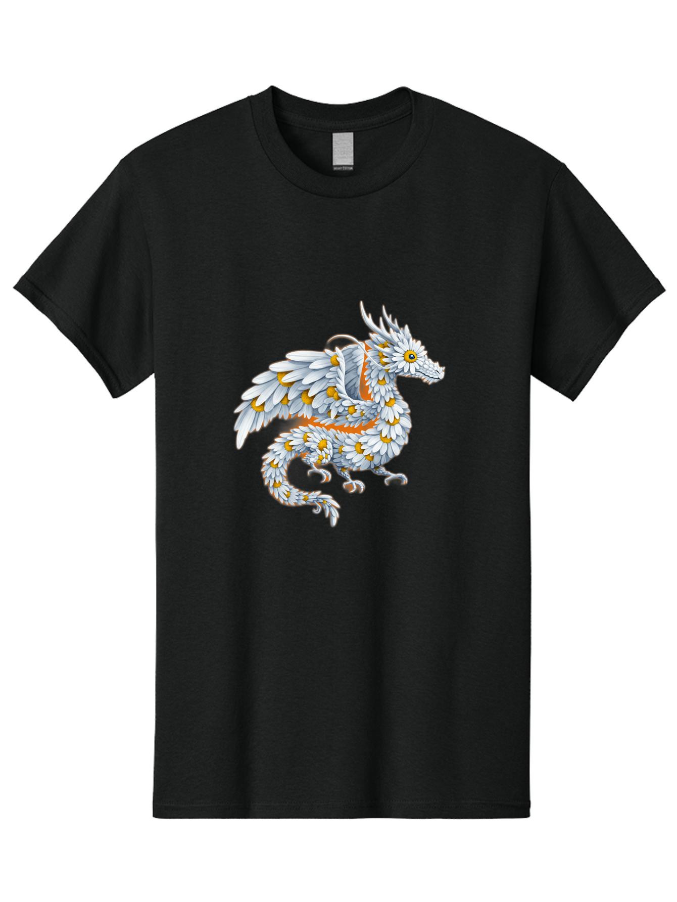 Floral-Dragon-1 Men'S Graphic Tee, 100% Cotton, Comfortable Casual Summer Wear, Machine Washable, Vintage Camera, Old Camera, Antique Camera, Black Camera, Classic Photography, Photography Equipment, Nostalgic Device, Film Camera, Camera Art Bak608