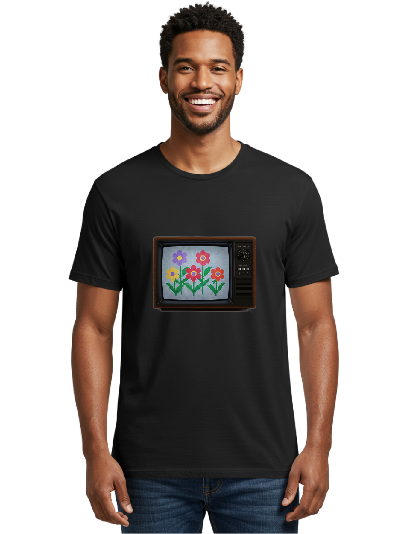 Flowers-Tv Men'S Graphic Tee, 100% Cotton, Comfortable Casual Summer Wear, Machine Washable, Vintage Camera, Old Camera, Antique Camera, Black Camera, Classic Photography, Photography Equipment, Nostalgic Device, Film Camera, Camera Art Bak613