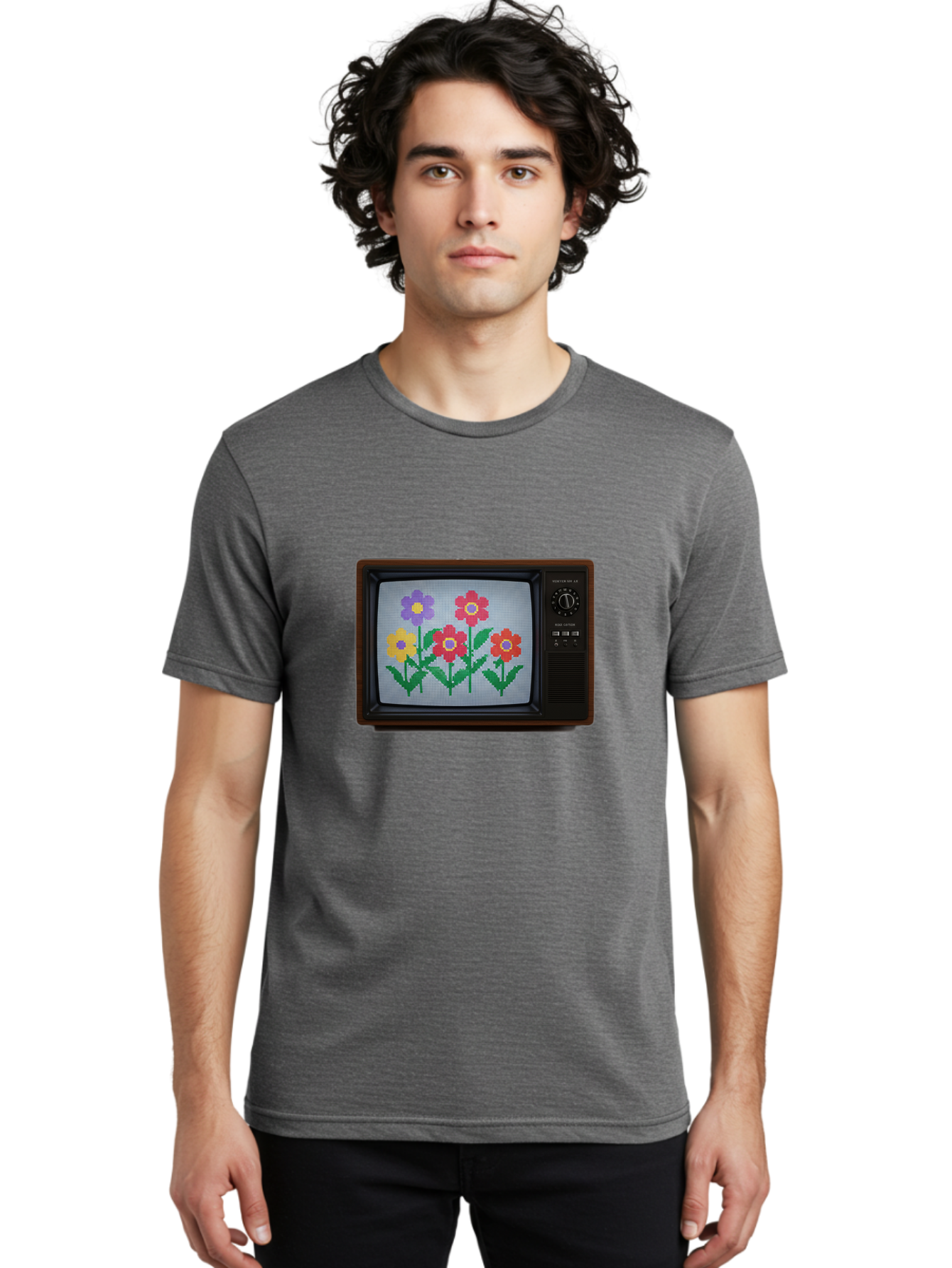 Flowers-Tv Men'S Graphic Tee, 100% Cotton, Comfortable Casual Summer Wear, Machine Washable, Vintage Camera, Old Camera, Antique Camera, Black Camera, Classic Photography, Photography Equipment, Nostalgic Device, Film Camera, Camera Art Bak613