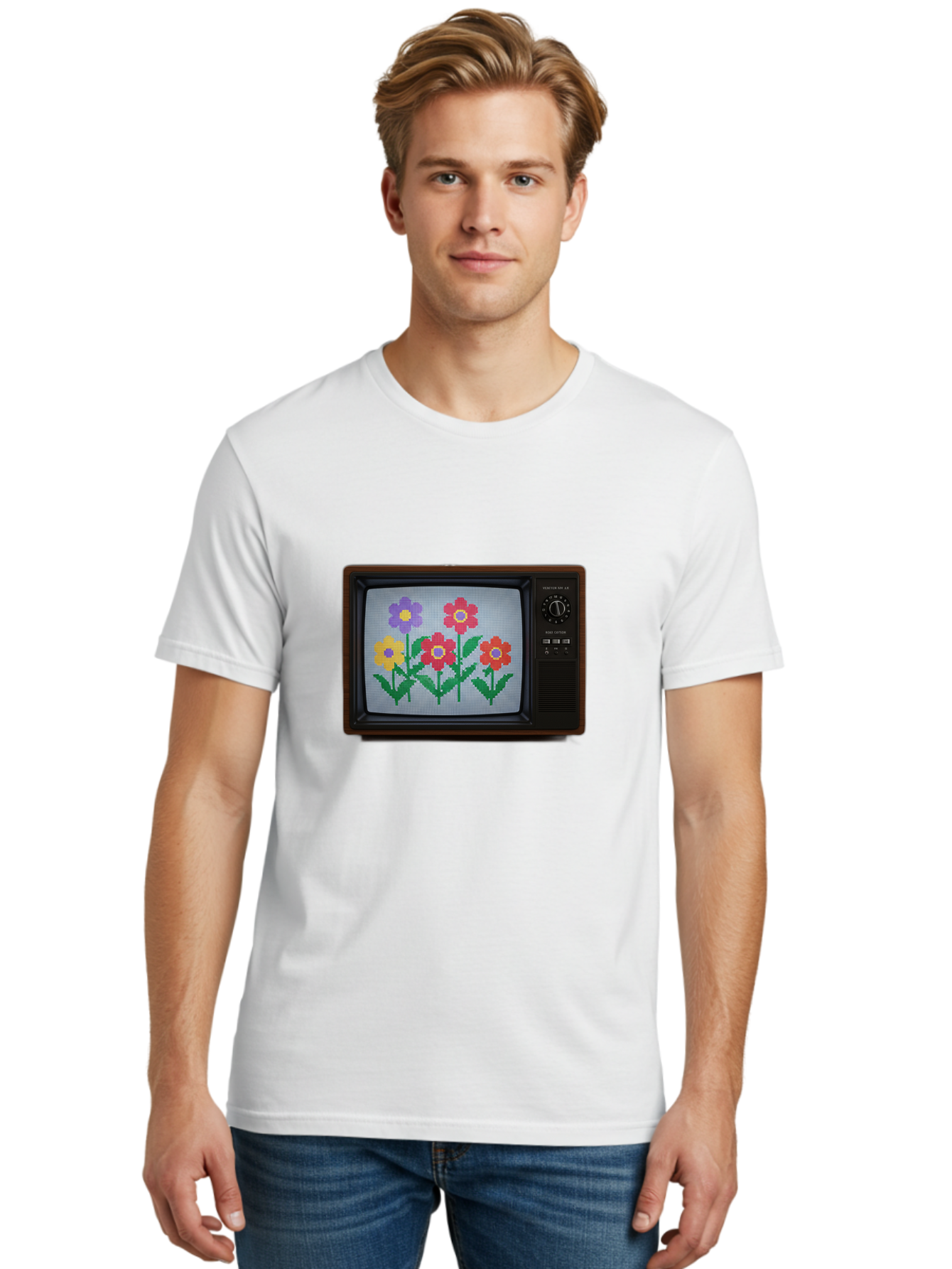 Flowers-Tv Men'S Graphic Tee, 100% Cotton, Comfortable Casual Summer Wear, Machine Washable, Vintage Camera, Old Camera, Antique Camera, Black Camera, Classic Photography, Photography Equipment, Nostalgic Device, Film Camera, Camera Art Bak613