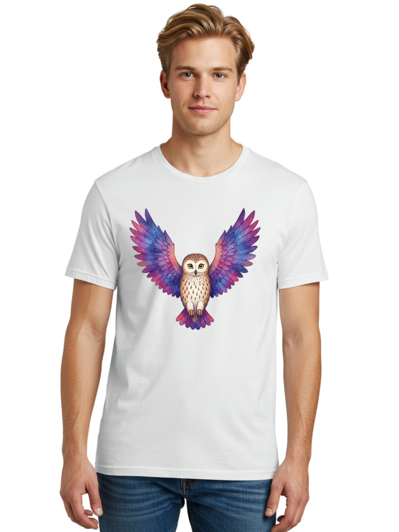 Flying-Owl-1 Men'S Graphic Tee, 100% Cotton, Comfortable Casual Summer Wear, Machine Washable, Vintage Camera, Old Camera, Antique Camera, Black Camera, Classic Photography, Photography Equipment, Nostalgic Device, Film Camera, Camera Art Bak615