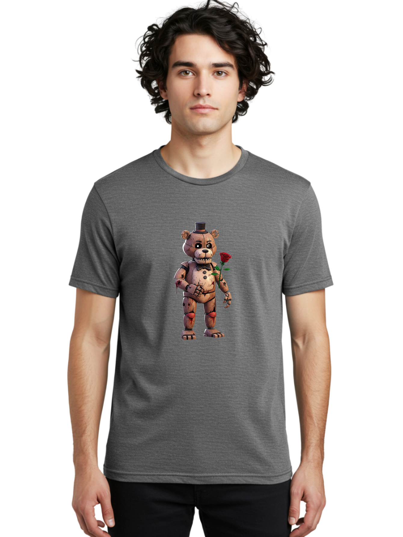 Fnaf-Golden-Freddy Men'S Graphic Tee, 100% Cotton, Comfortable Casual Summer Wear, Machine Washable, Vintage Camera, Old Camera, Antique Camera, Black Camera, Classic Photography, Photography Equipment, Nostalgic Device, Film Camera, Bak618
