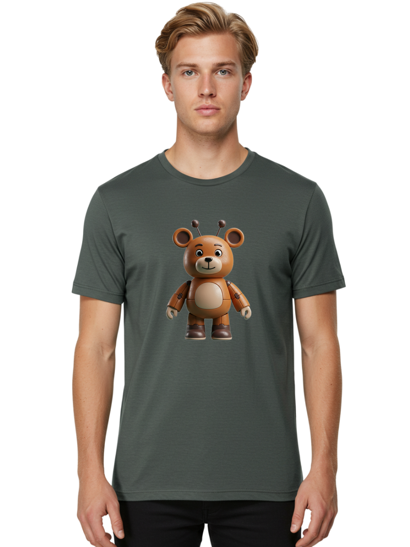 Fnaf-Teddy-Bear Men'S Graphic Tee, 100% Cotton, Comfortable Casual Summer Wear, Machine Washable, Vintage Camera, Old Camera, Antique Camera, Black Camera, Classic Photography, Photography Equipment, Nostalgic Device, Film Camera, Camera Art Bak619