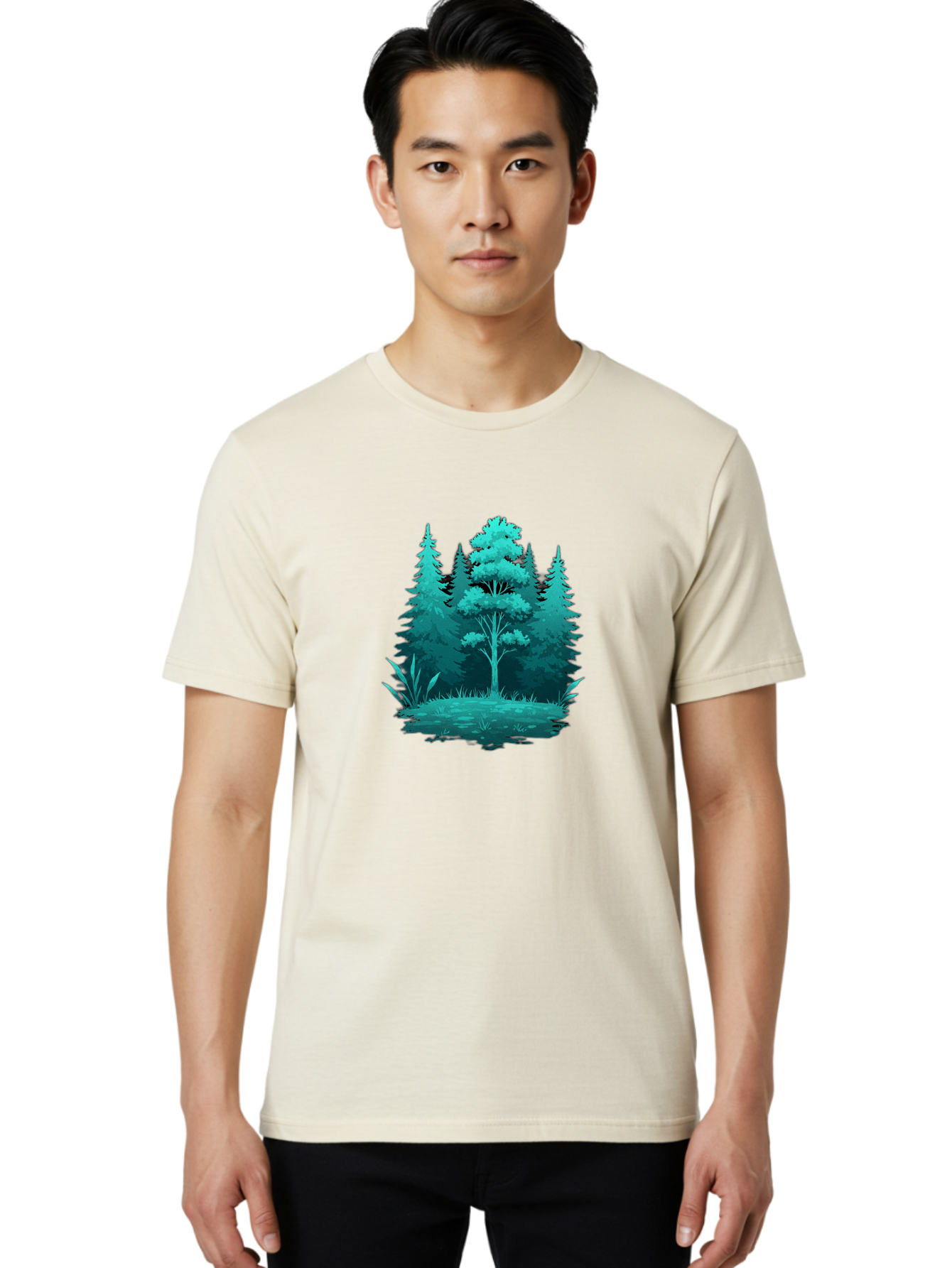 Forest-Trees Men'S Graphic Tee, 100% Cotton, Comfortable Casual Summer Wear, Machine Washable, Vintage Camera, Old Camera, Antique Camera, Black Camera, Classic Photography, Photography Equipment, Nostalgic Device, Film Camera, Camera Art Bak621