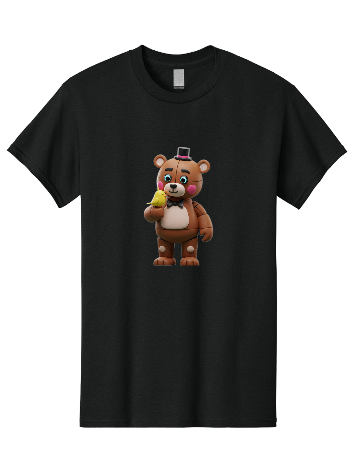 Freddy-Fazbear-With-Bird Men'S Graphic Tee, 100% Cotton, Comfortable Casual Summer Wear, Machine Washable, Vintage Camera, Old Camera, Antique Camera, Black Camera, Classic Photography, Photography Equipment, Nostalgic Device, Film Camera, Bak631