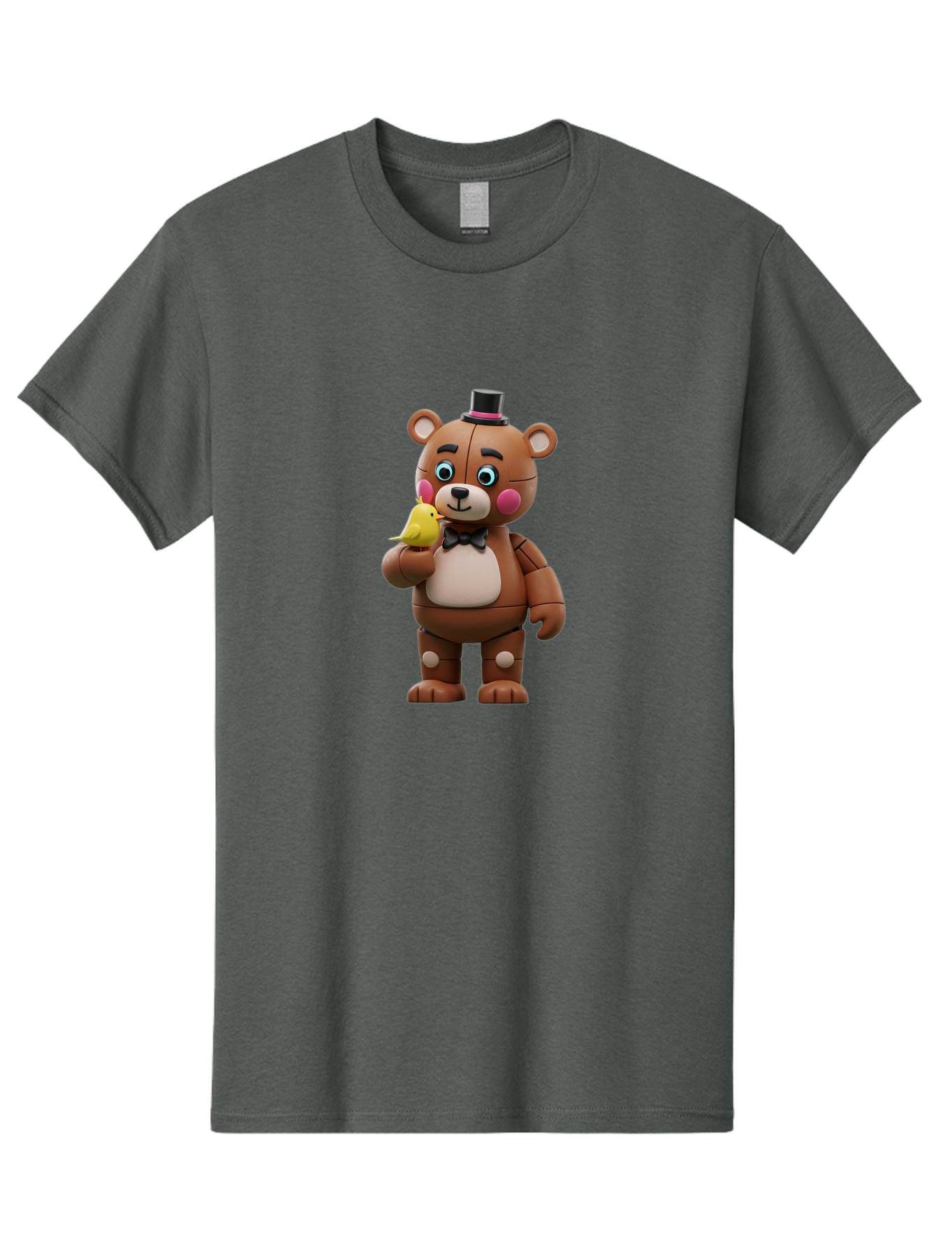 Freddy-Fazbear-With-Bird Men'S Graphic Tee, 100% Cotton, Comfortable Casual Summer Wear, Machine Washable, Vintage Camera, Old Camera, Antique Camera, Black Camera, Classic Photography, Photography Equipment, Nostalgic Device, Film Camera, Bak631